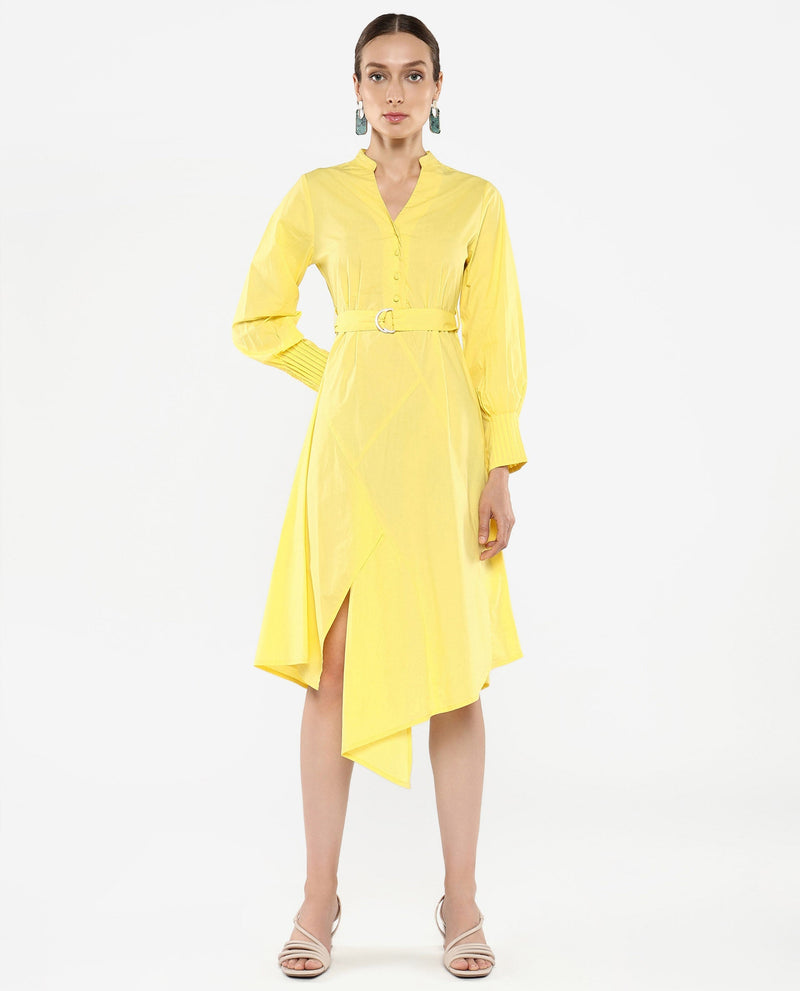 Rareism Women Andma Yellow Plain Dress