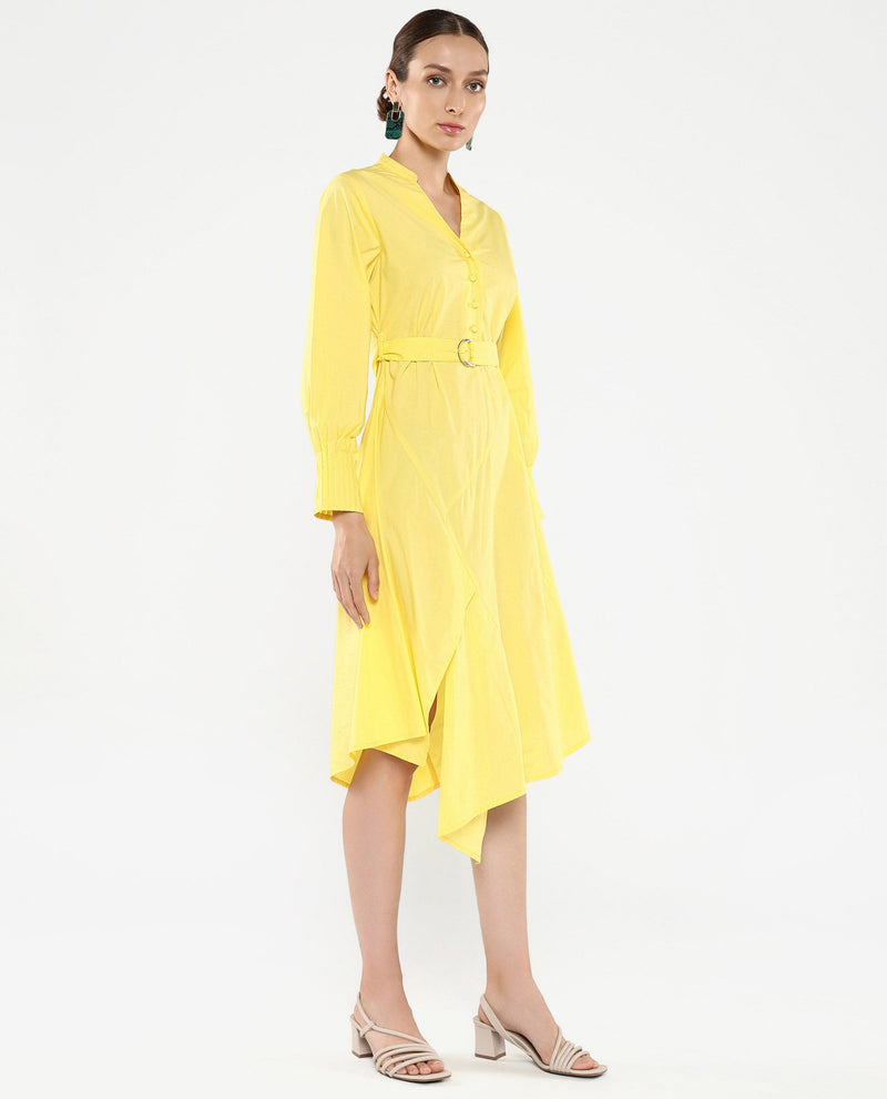 Rareism Women Andma Yellow Plain Dress