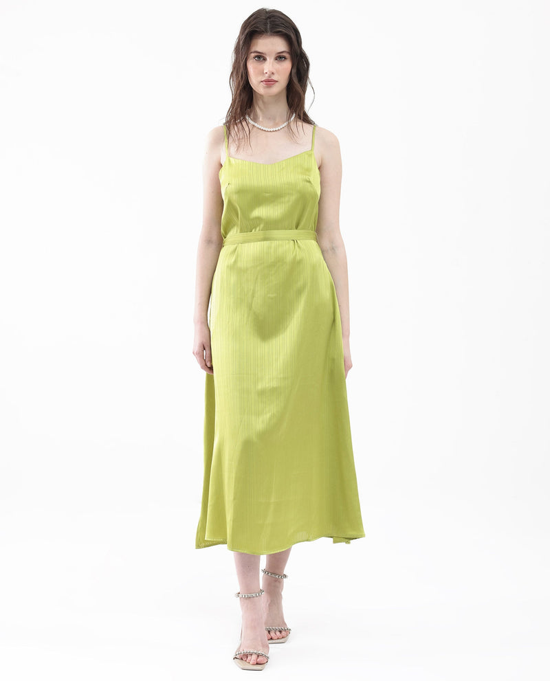 Rareism Womens Andrei Flouroscent Green Dress Dyed