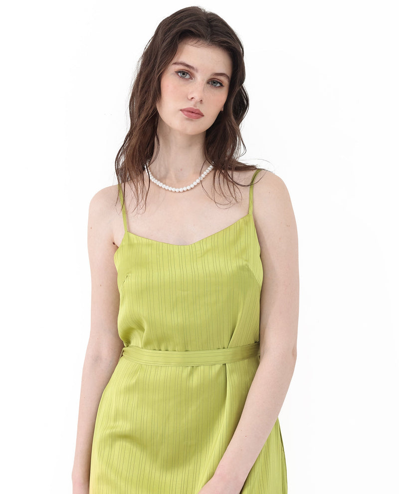 Rareism Womens Andrei Flouroscent Green Dress Dyed