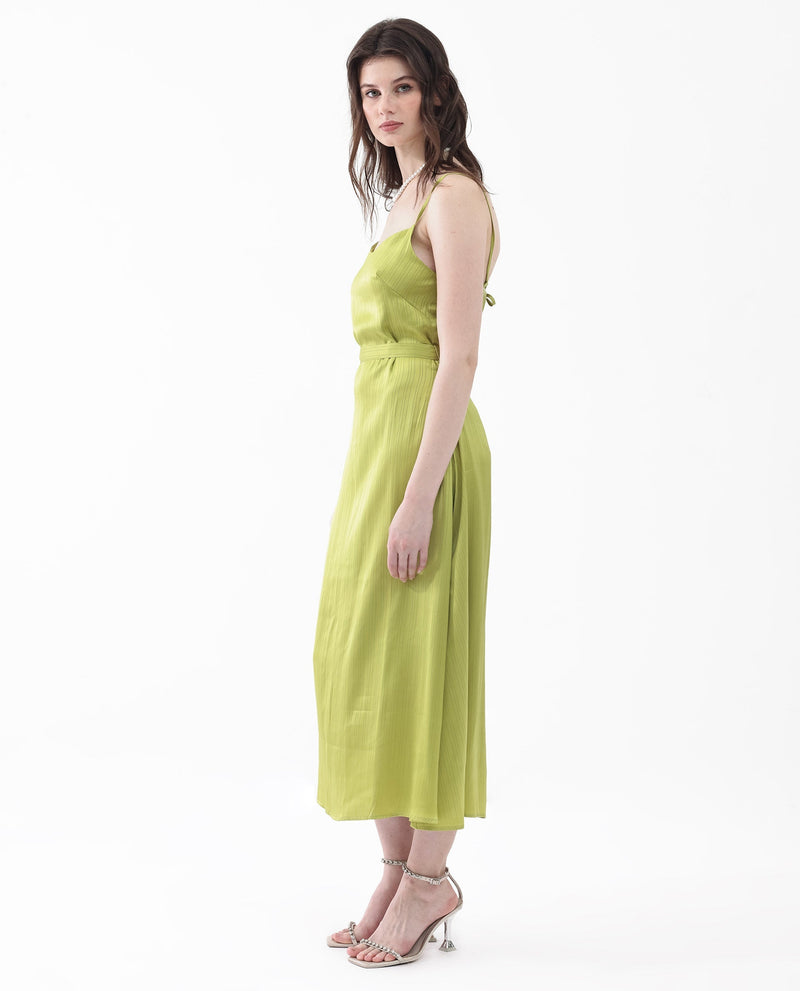 Rareism Womens Andrei Flouroscent Green Dress Dyed