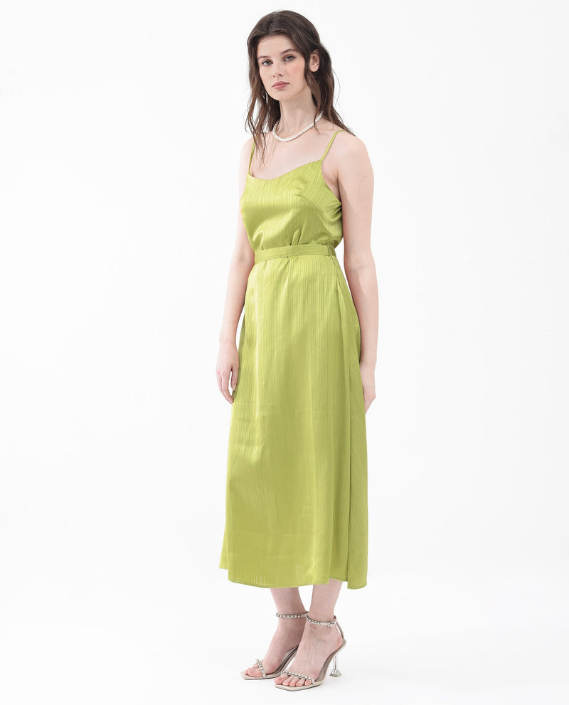 Rareism Womens Andrei Flouroscent Green Dress Dyed