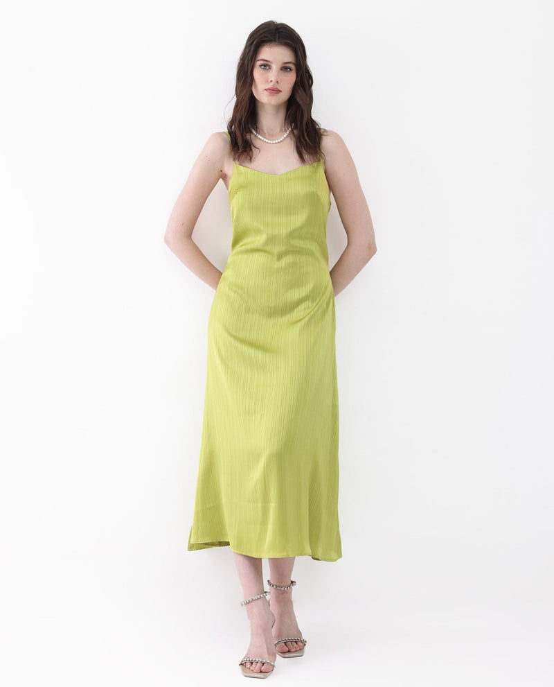 Rareism Womens Andrei Flouroscent Green Dress Dyed