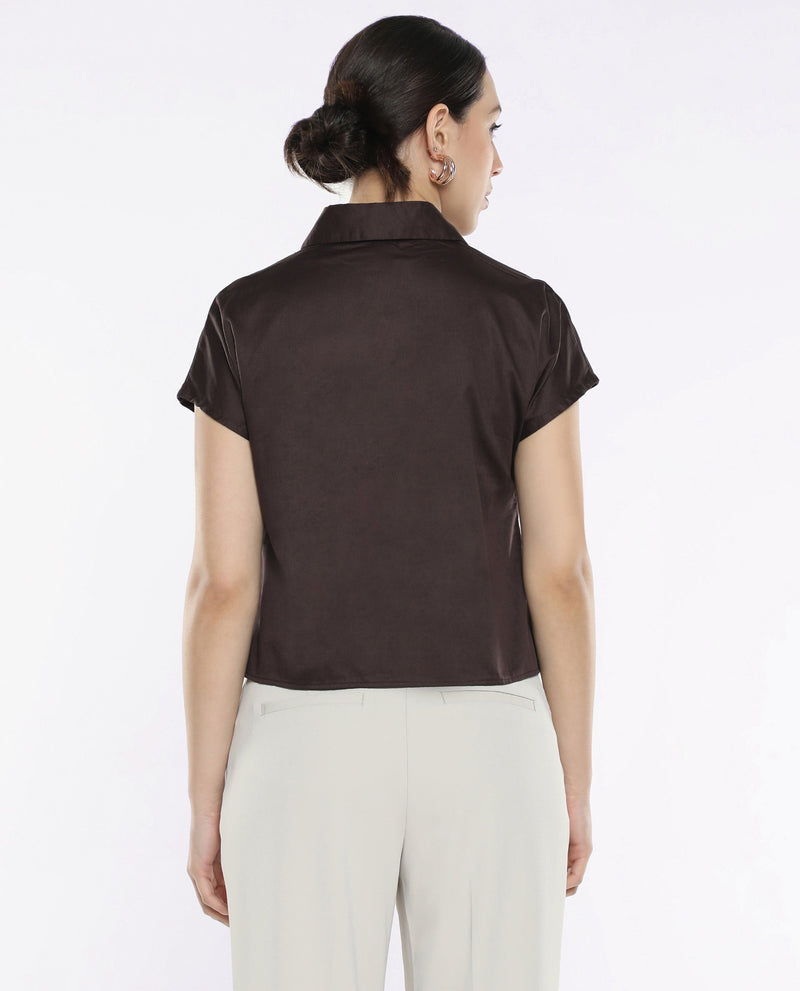 Rareism Women Aurelia Brown Plain Top