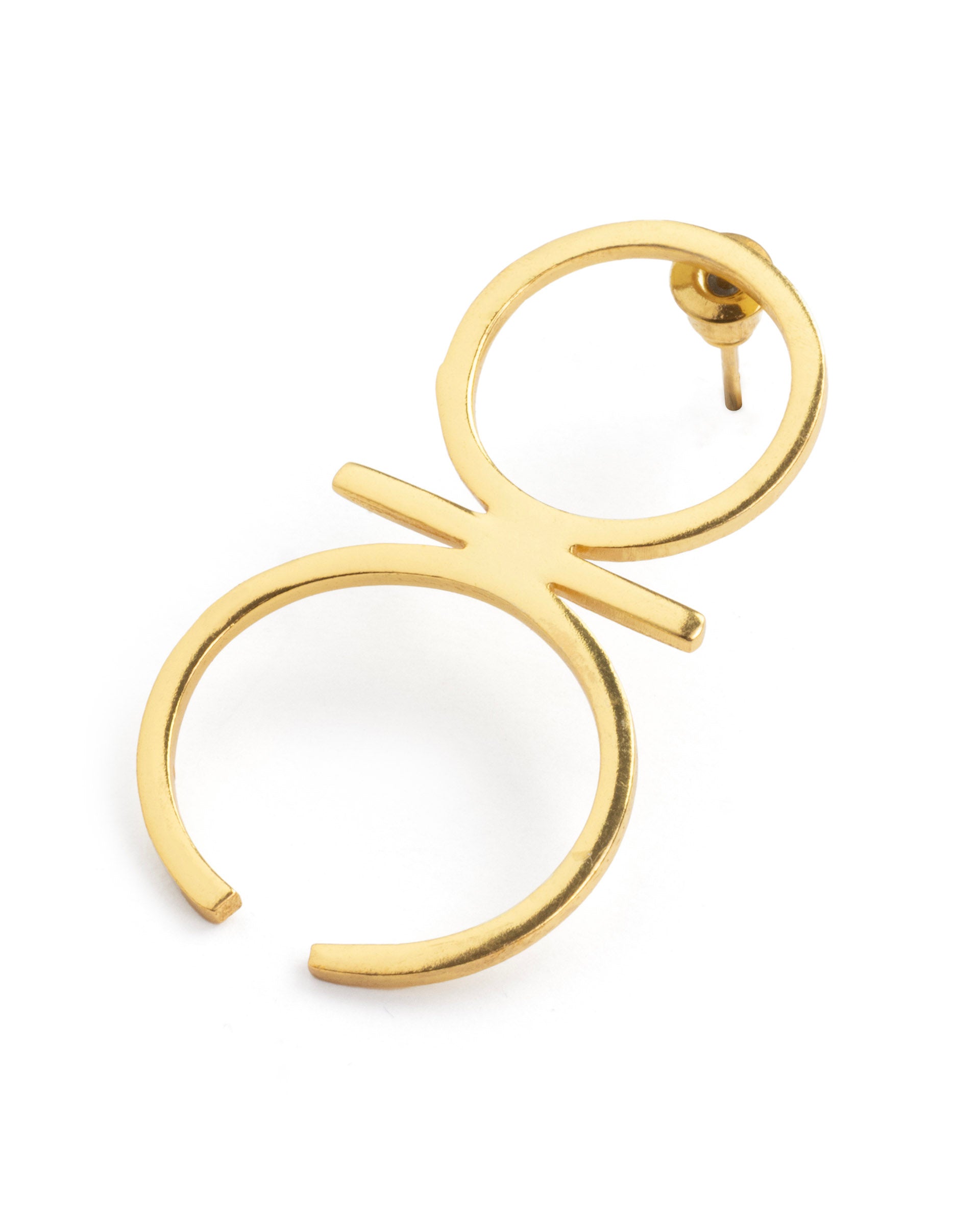 Rareism Women Anchor Gold Earring