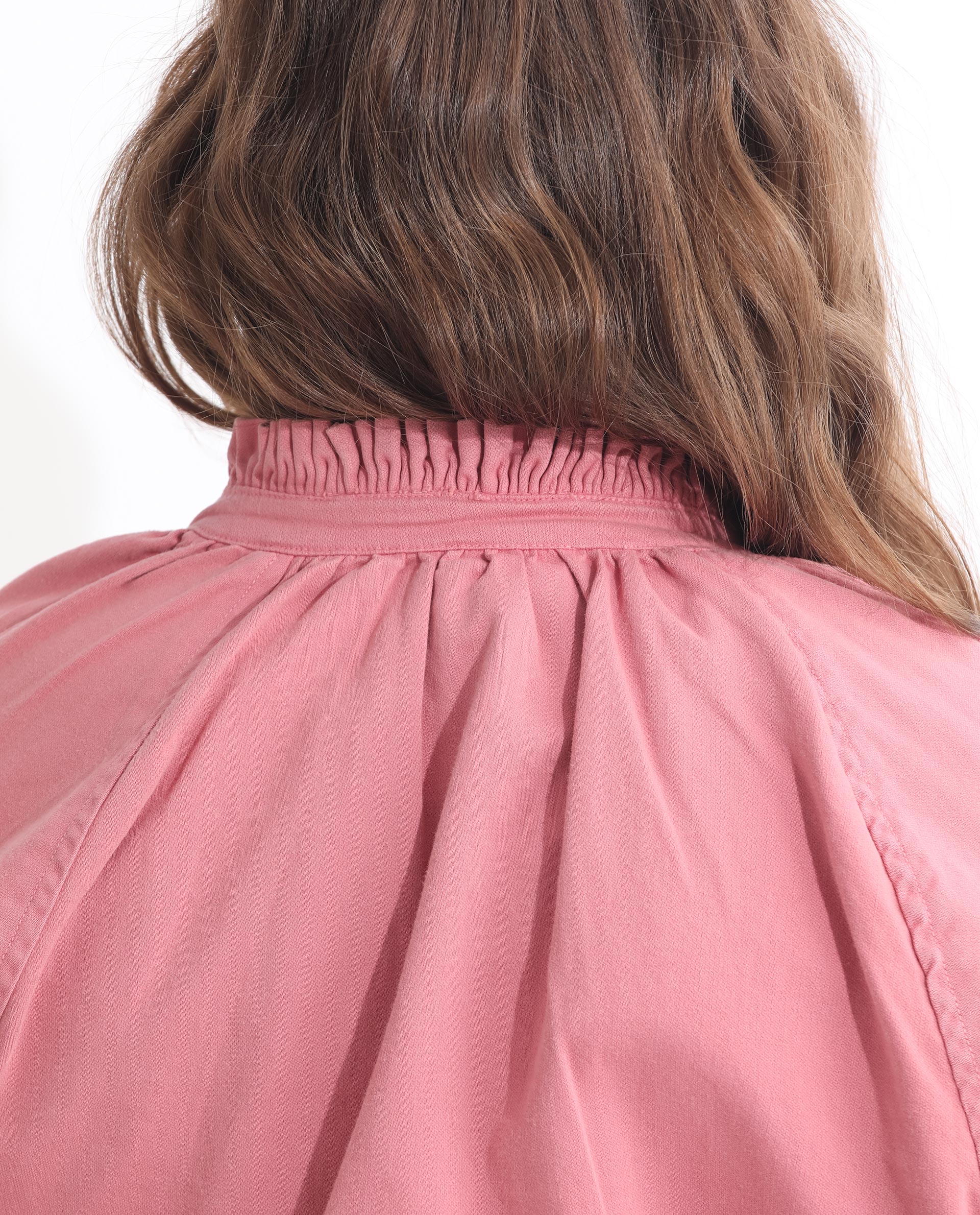 Rareism Women's Bellona Pink Cotton Sweetheart Neck Plain Regular Fit Jacket