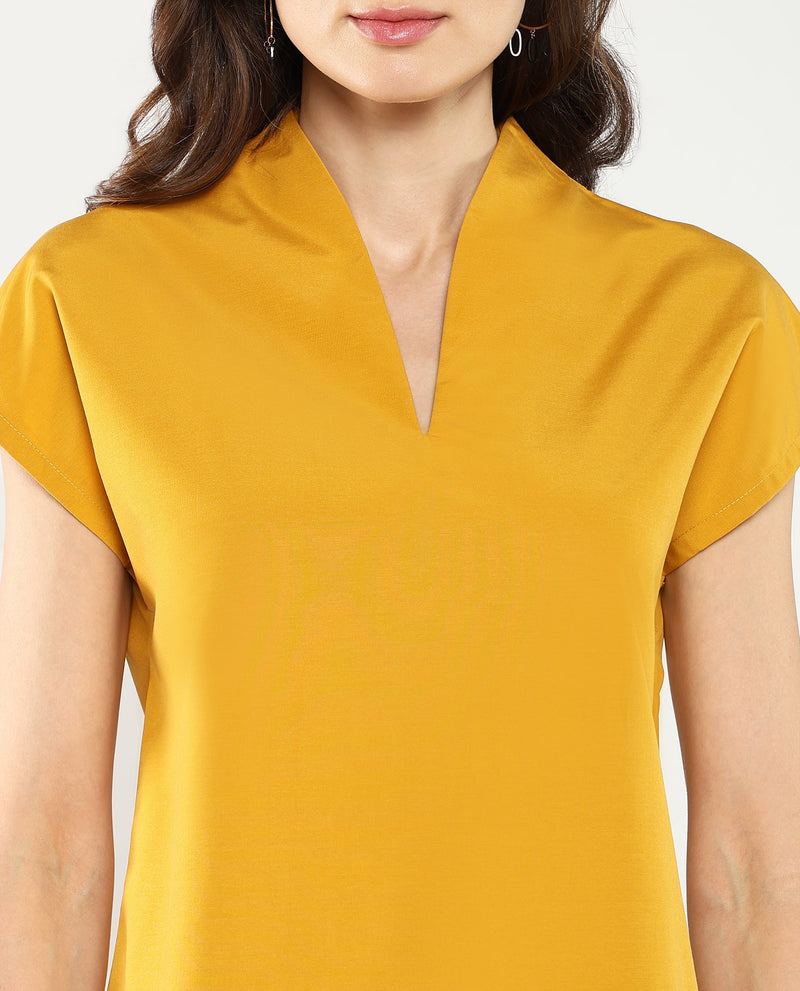 Rareism Women Buijit Yellow Plain Top