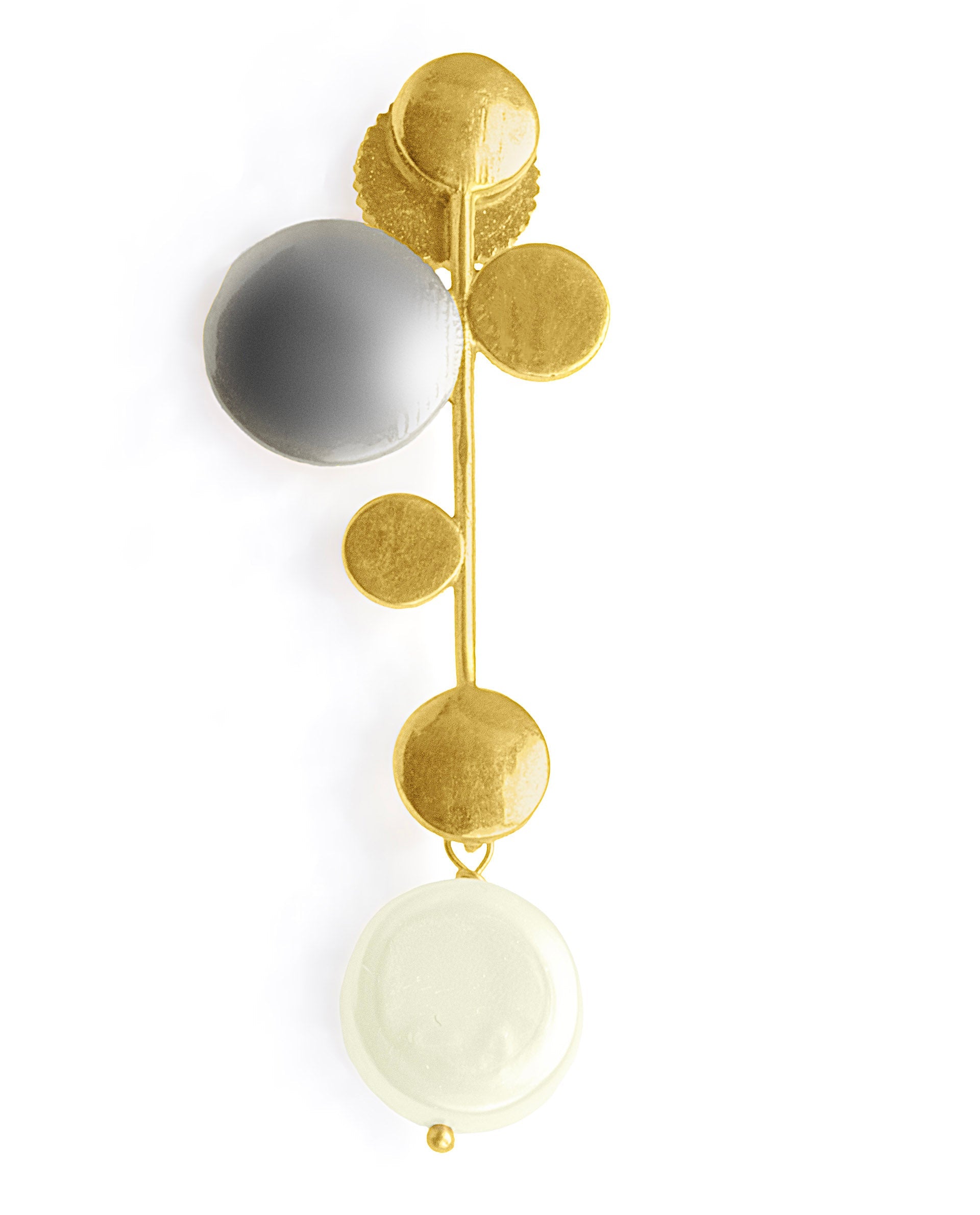Rareism Women Bubbles Gold Earring