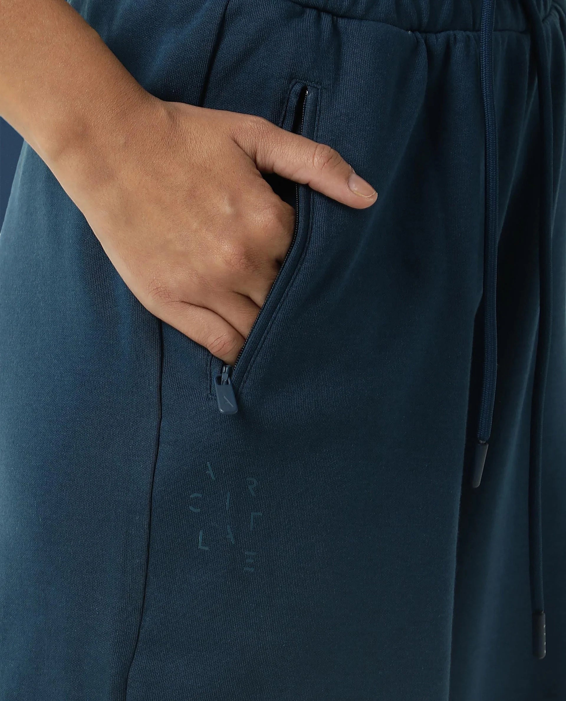 Rareism Women Capsule Dusky Green Cotton Blend Fabric Relaxed Fit Solid Mid Rise Ankle Length Track Pant