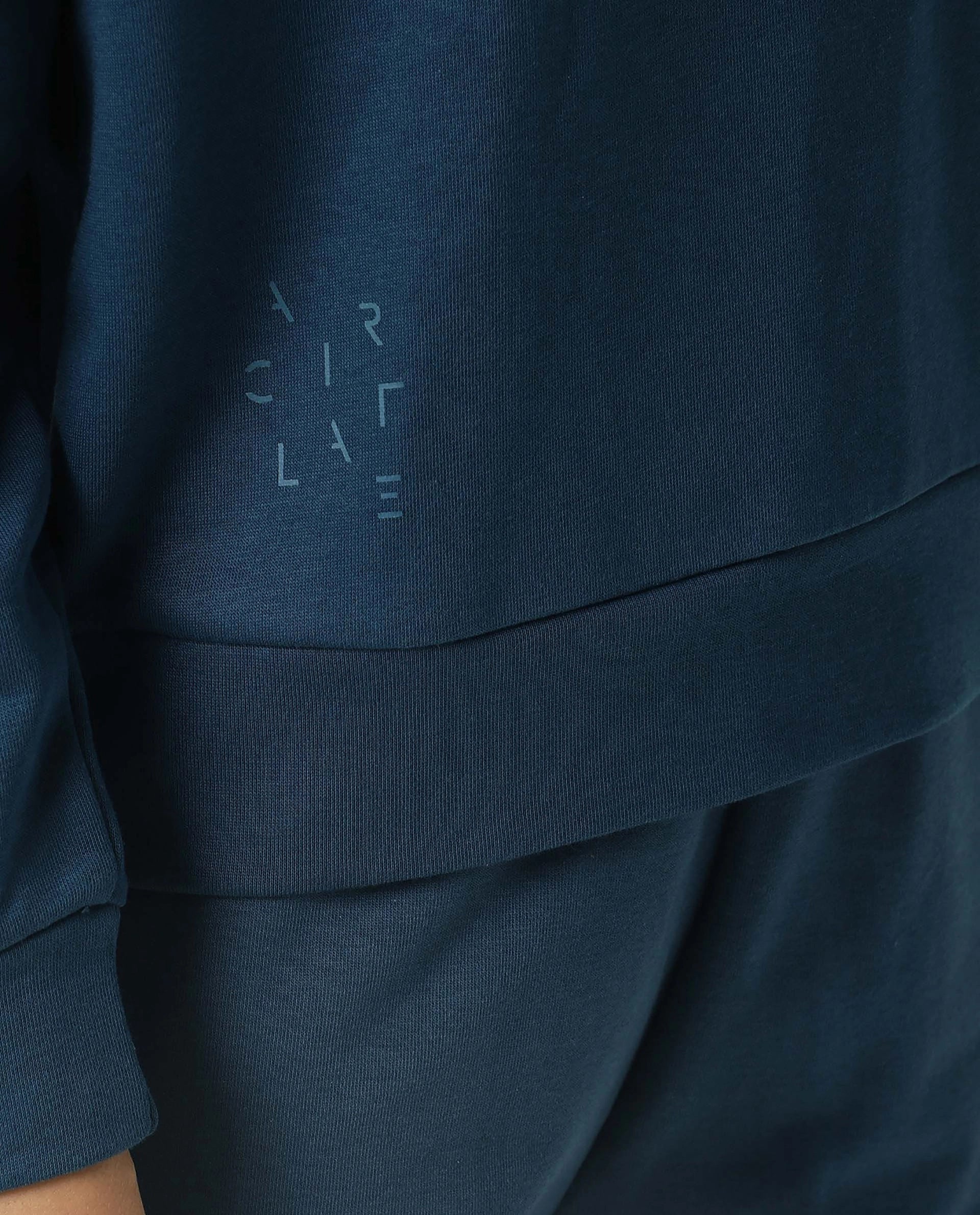 Rareism Women Cax Dusky Green Cotton Blend Fabric Relaxed Fit Full Sleeves Solid Round Neck Sweatshirt