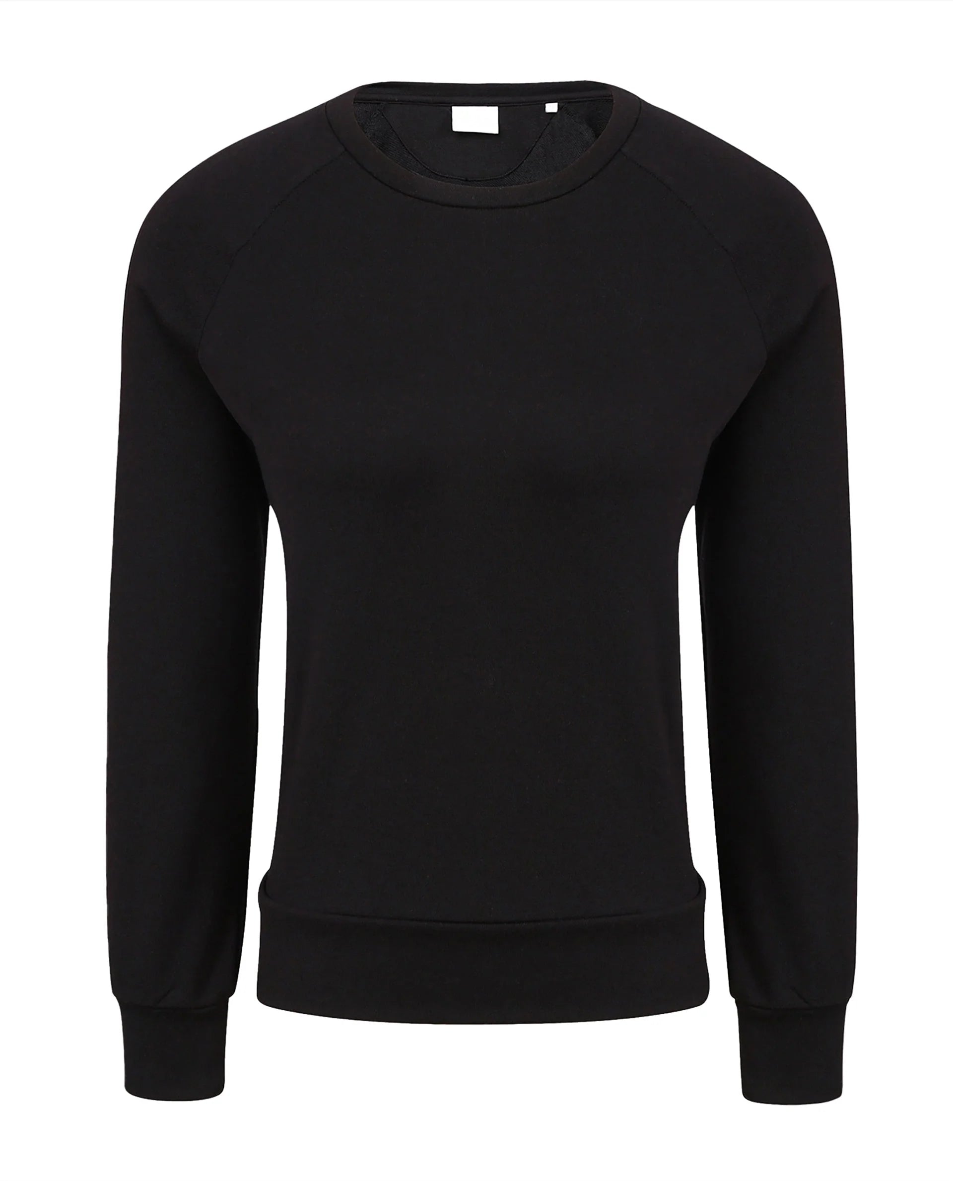 Rareism Women's Medium Weight Terry 290 Gsm Cotton Blend Crew Neck Plain Cuffed Sleeve Relaxed Fit Sweatshirt