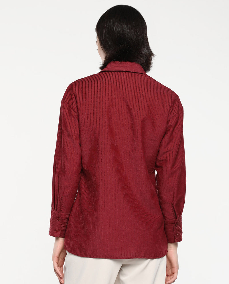 Rareism Women Cinthia Brown Plain Shirt