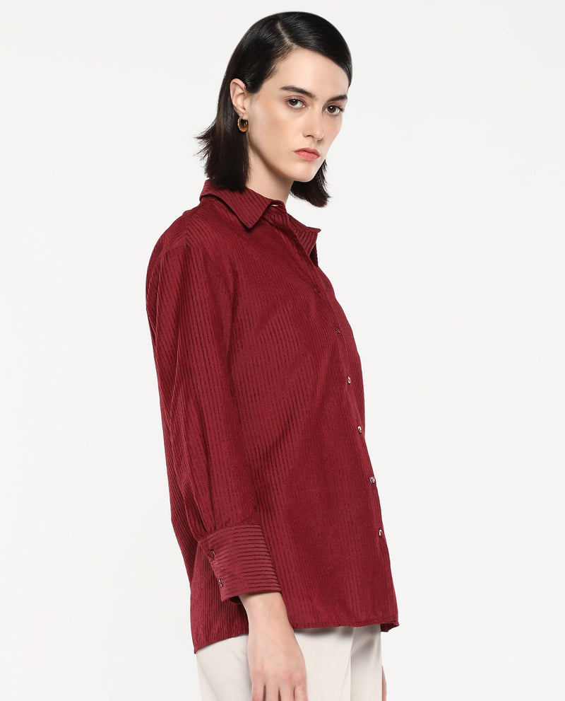 Rareism Women Cinthia Brown Plain Shirt