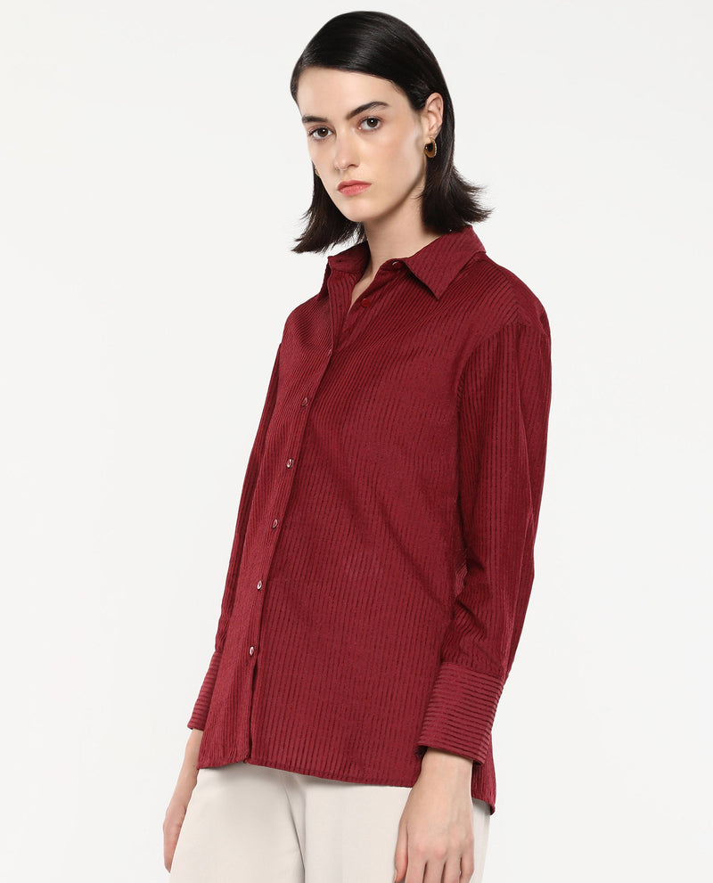 Rareism Women Cinthia Brown Plain Shirt