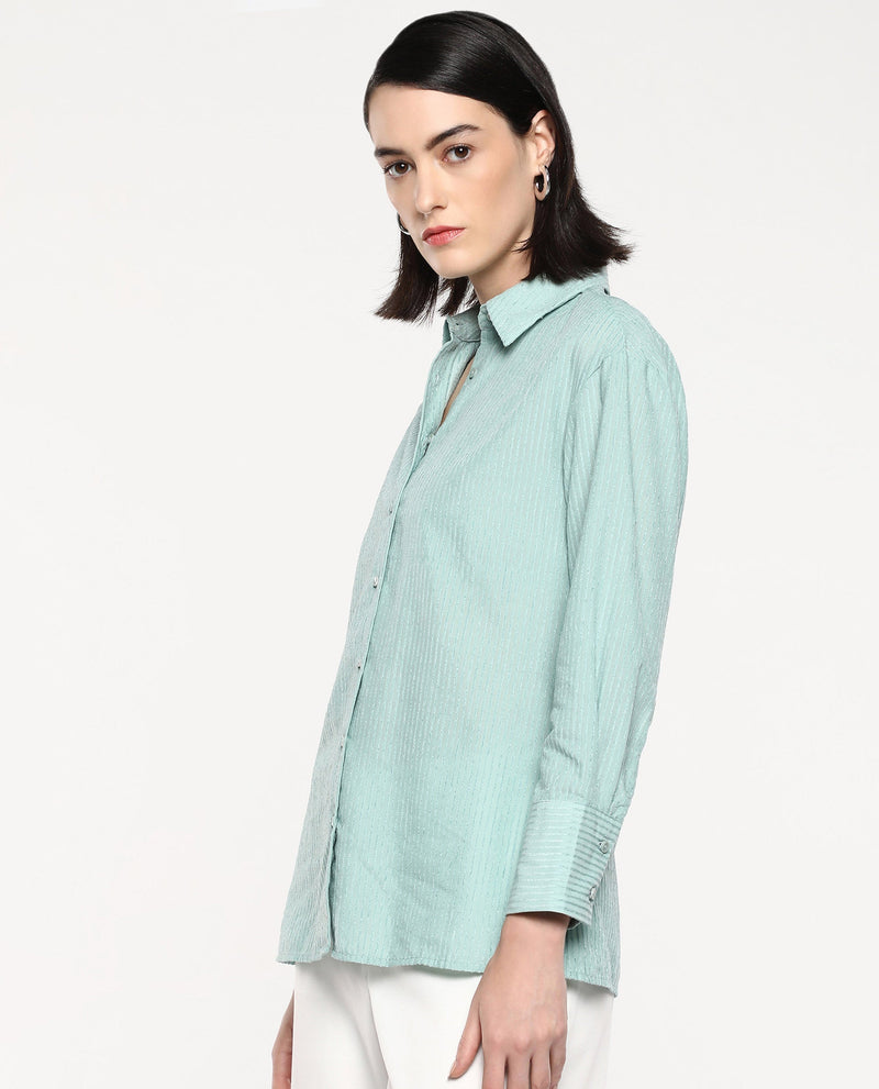 Rareism Women Cinthia Green Plain Shirt