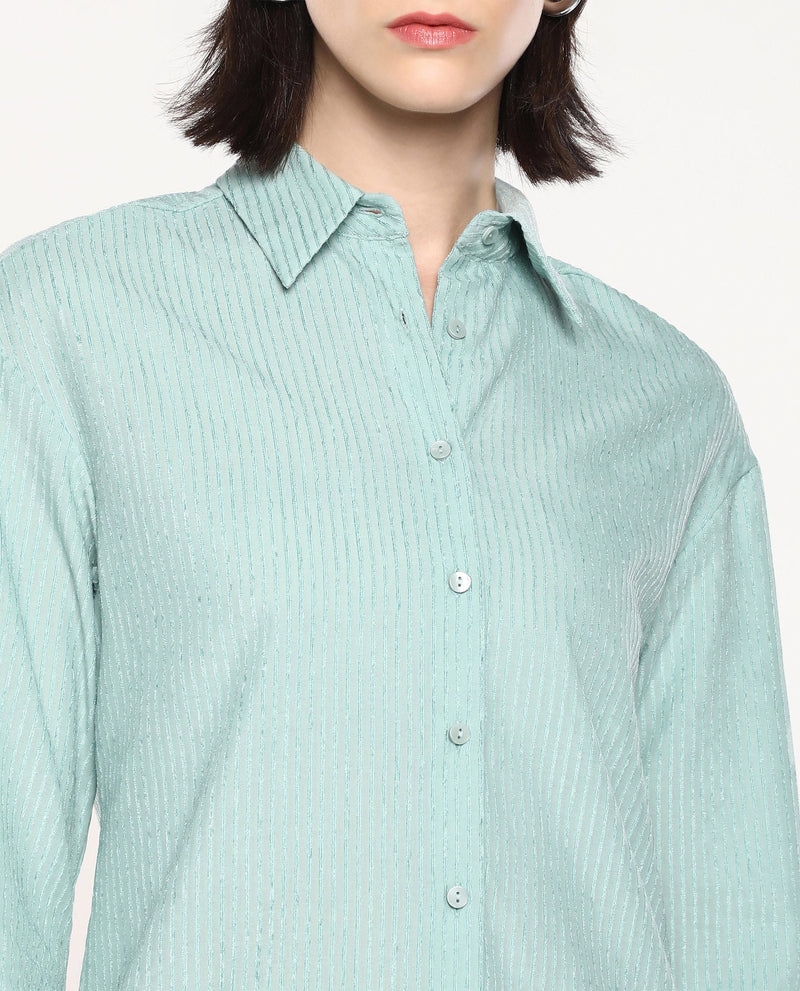 Rareism Women Cinthia Green Plain Shirt