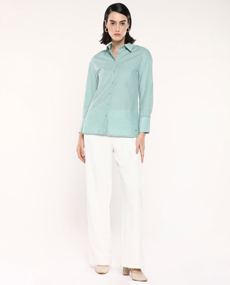 Rareism Women Cinthia Green Plain Shirt