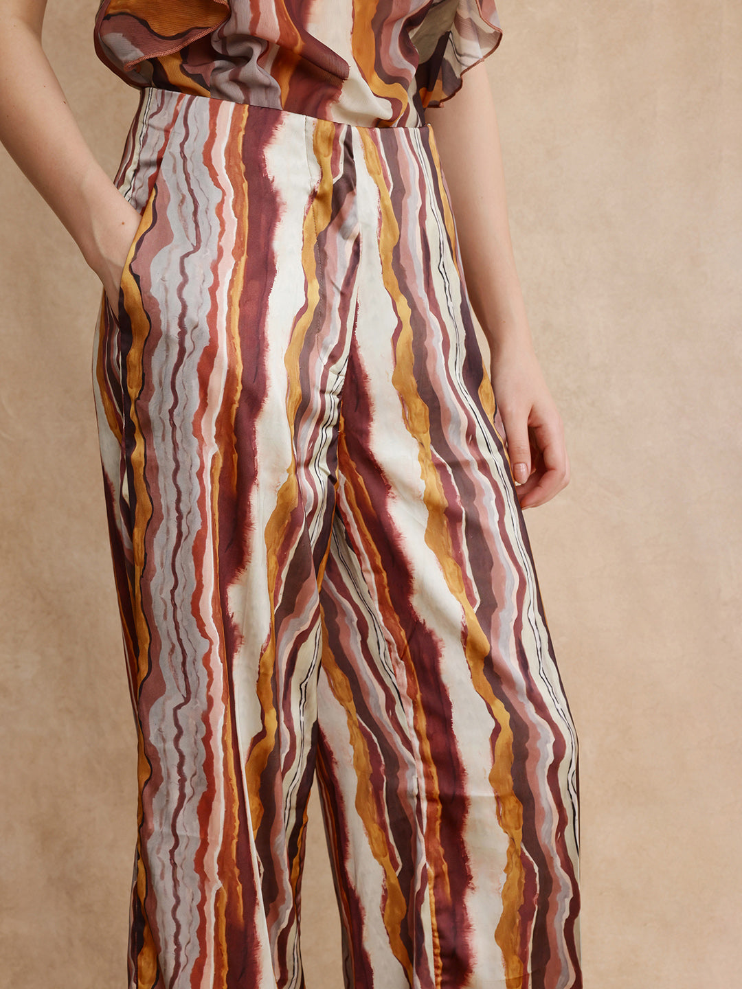 Rareism Women Ciu Primary Multi Trouser