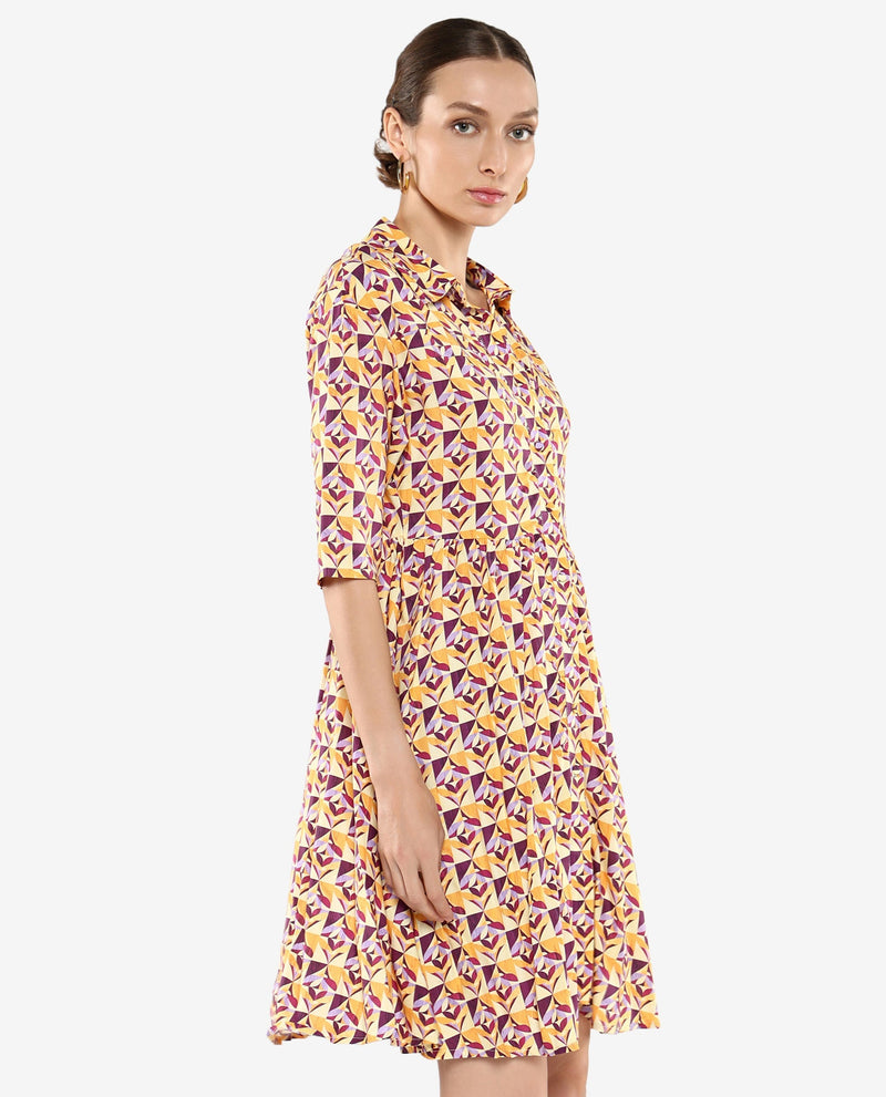 Rareism Women Cleokap Multi Printed Dress