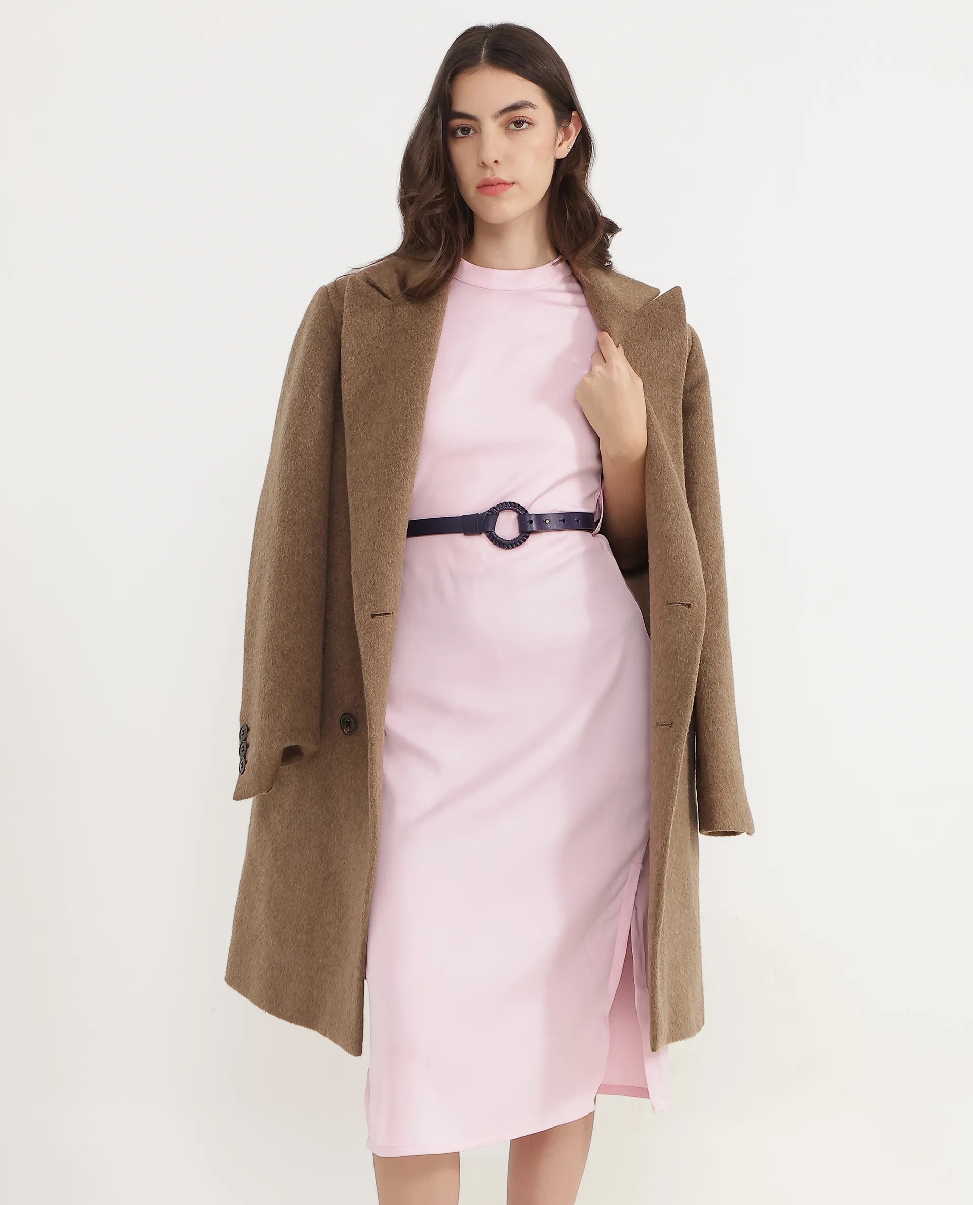 Rareism Women Crystal Navy Belt