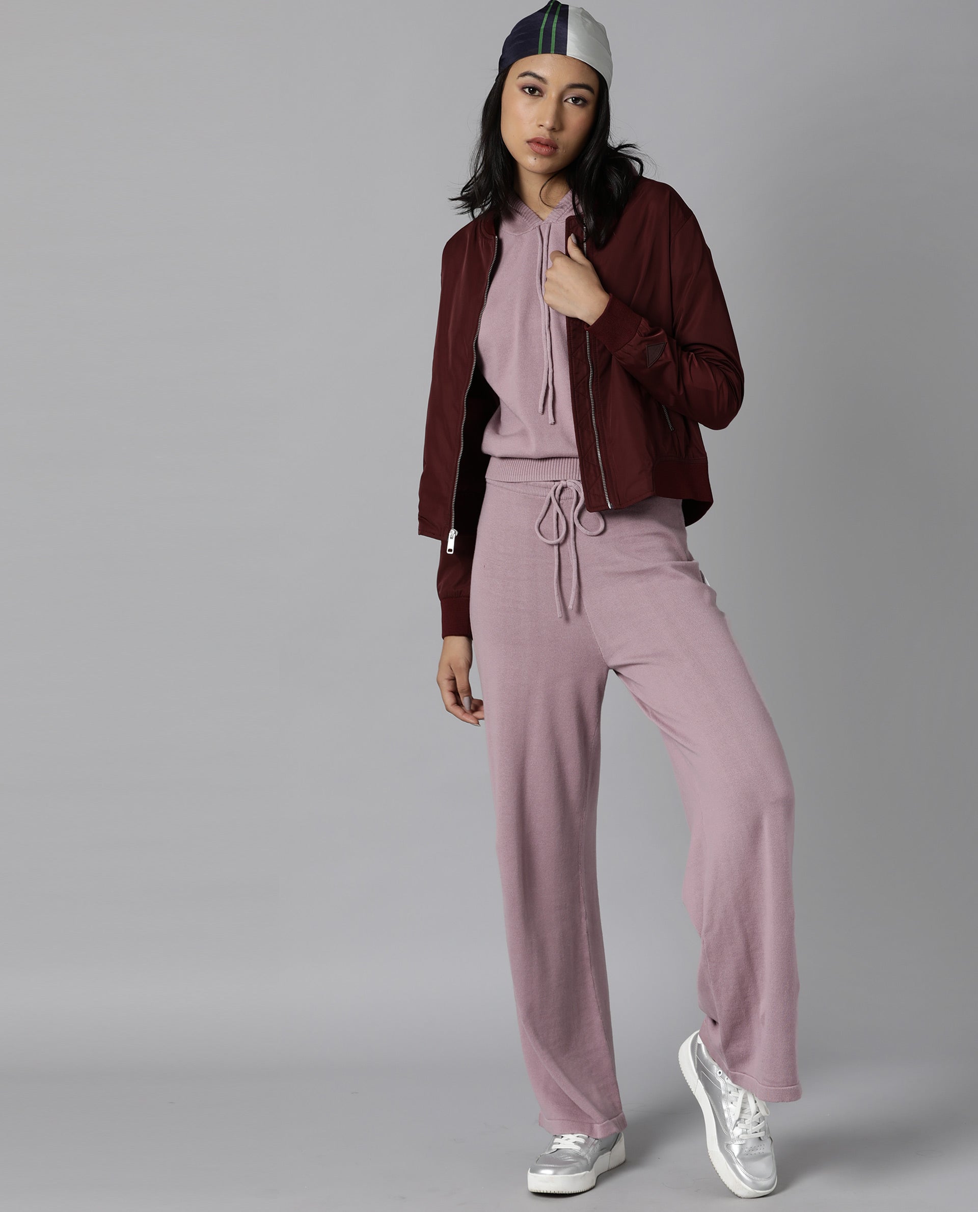 Rareism Women Dandra Purple Jacket Full Sleeves Solid