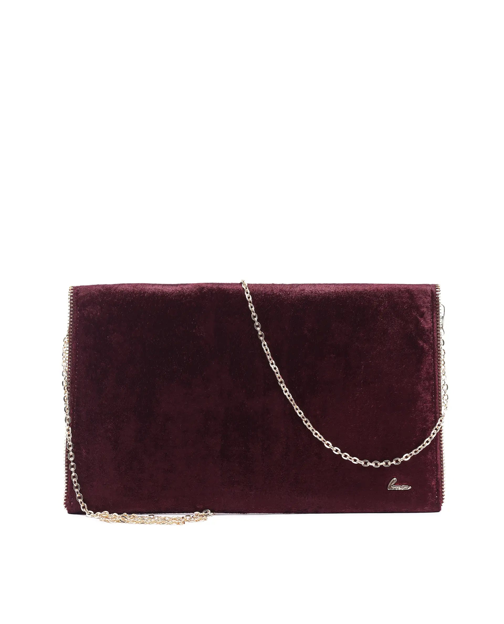 Rareism Women Diva Dark Maroon Plain Bag