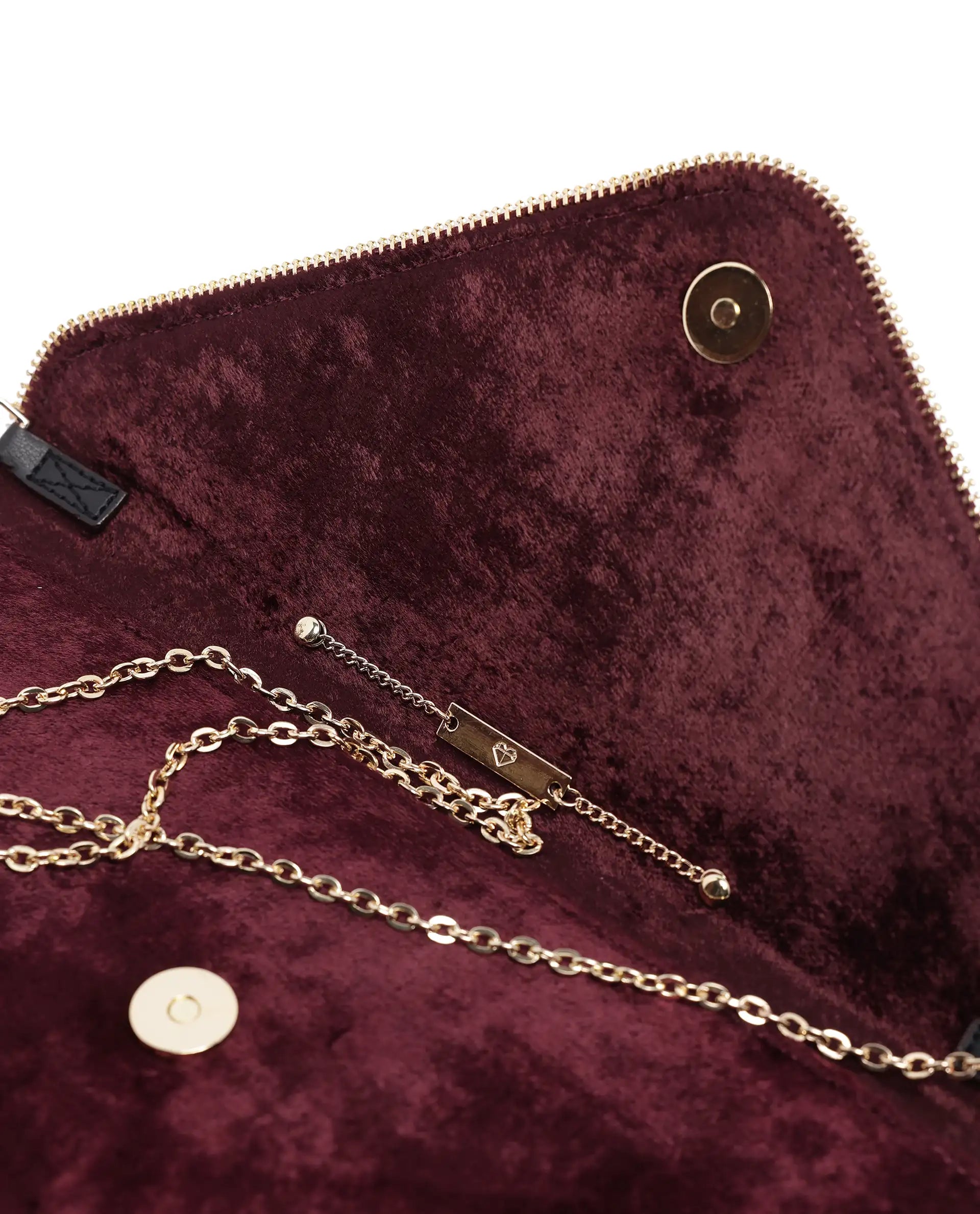 Rareism Women Diva Dark Maroon Plain Bag
