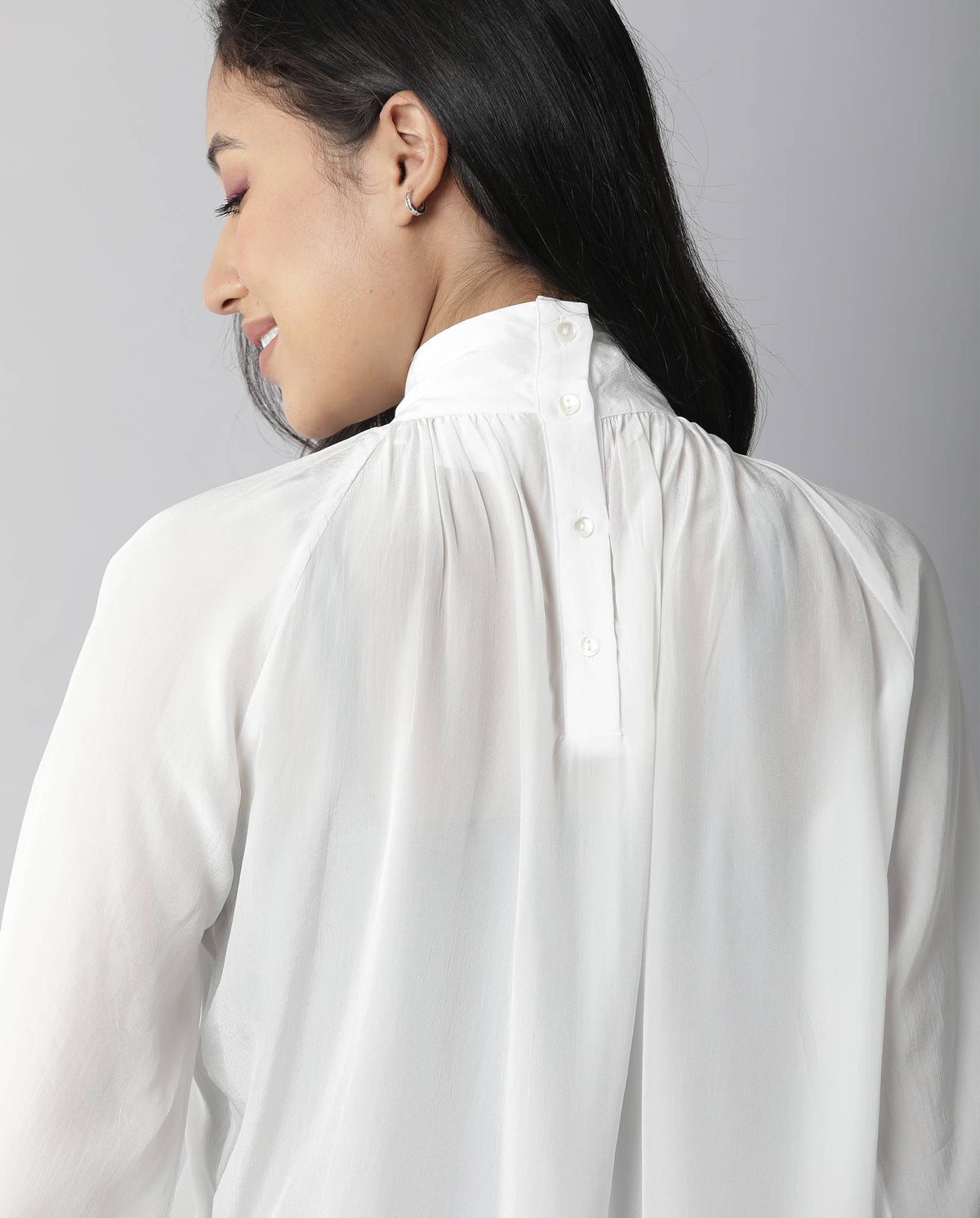 Rareism Women Domino White Top Full Sleeves Solid