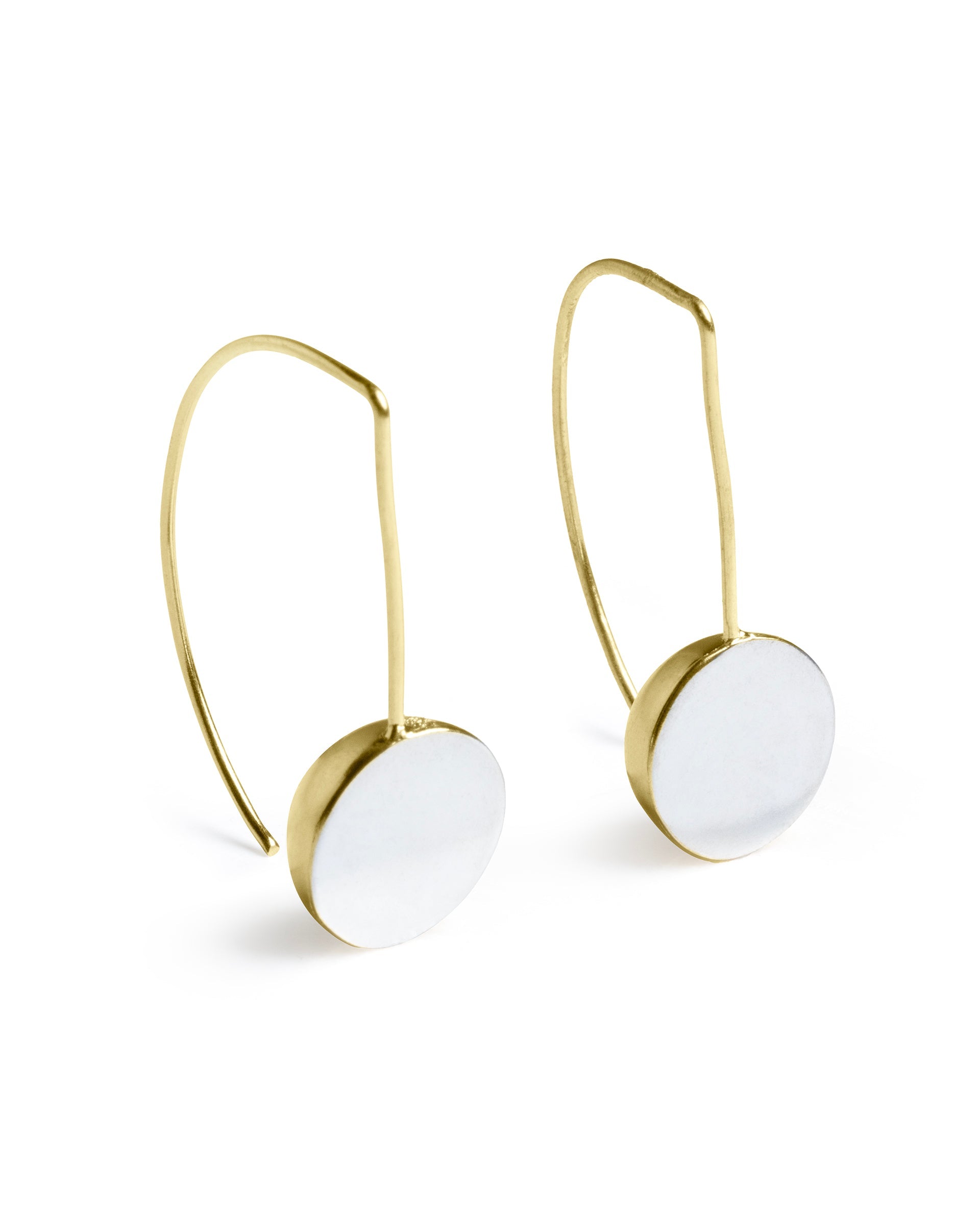 Rareism Women Drums Gold Earring