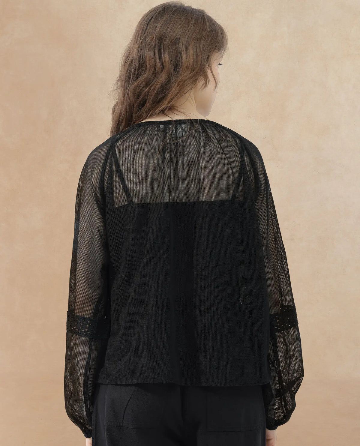 Rareism Womens Ela Black Top Dyed