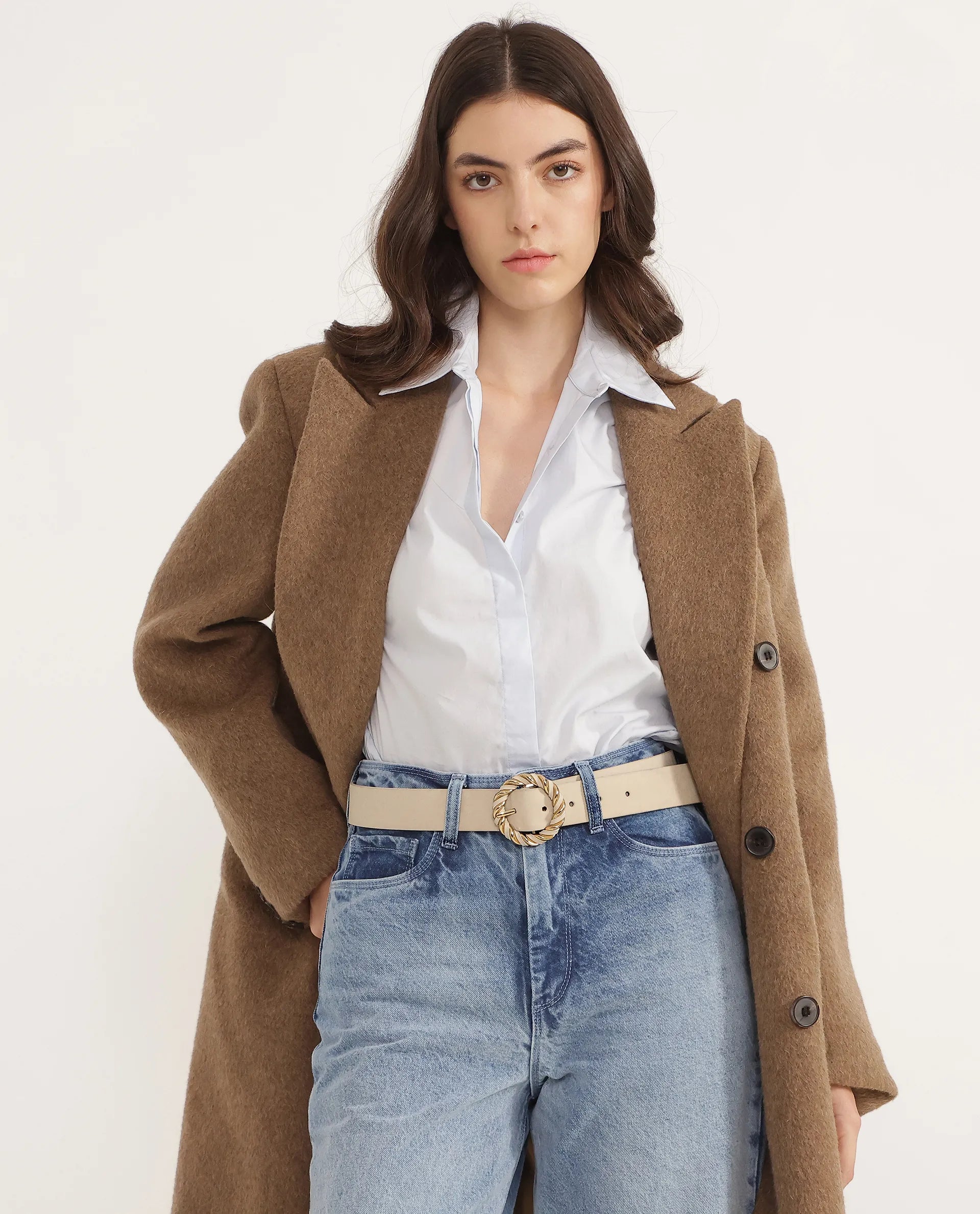 Rareism Women Ember Beige Belt