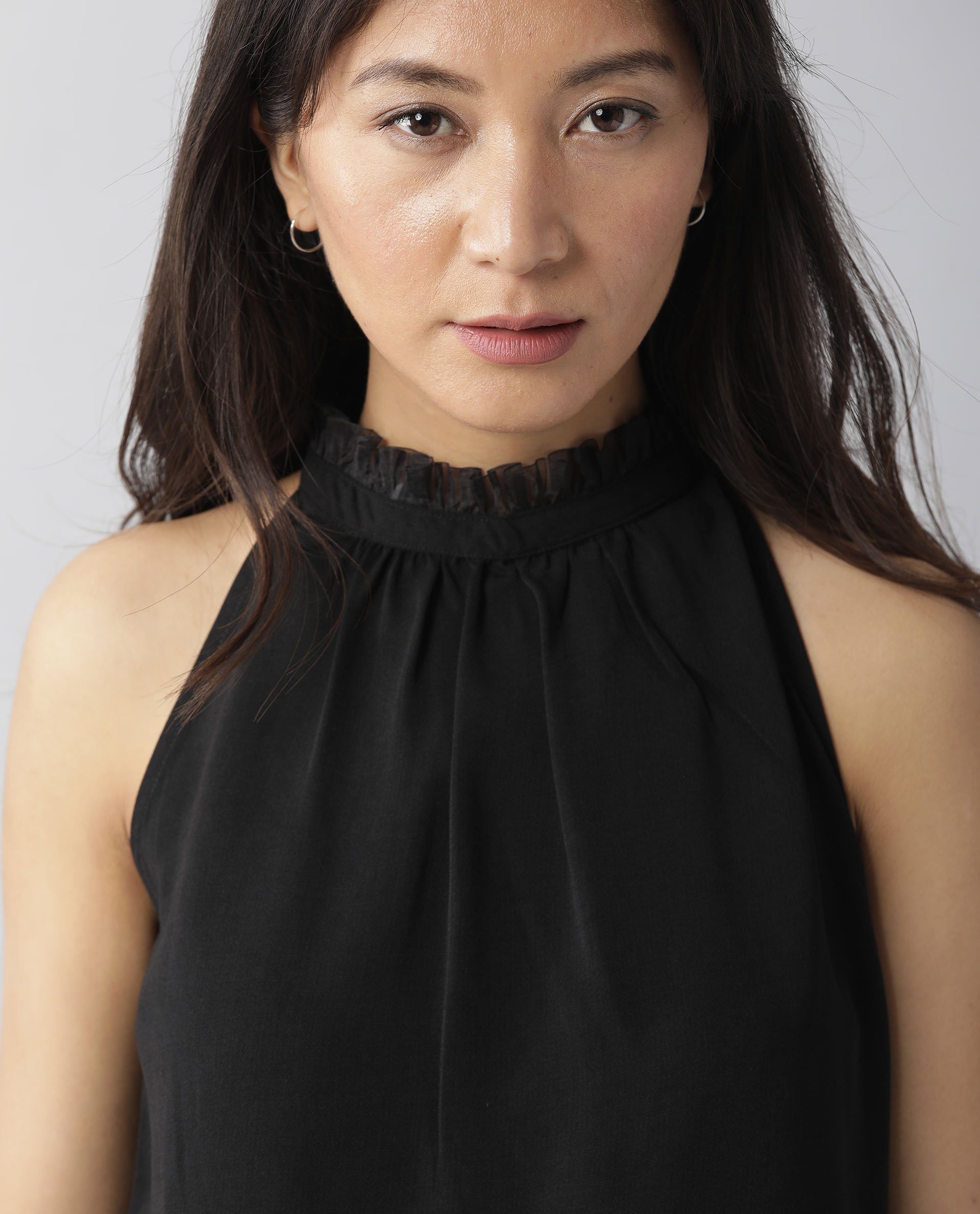 Rareism Women Gladis Black Top Sleeveless Solid