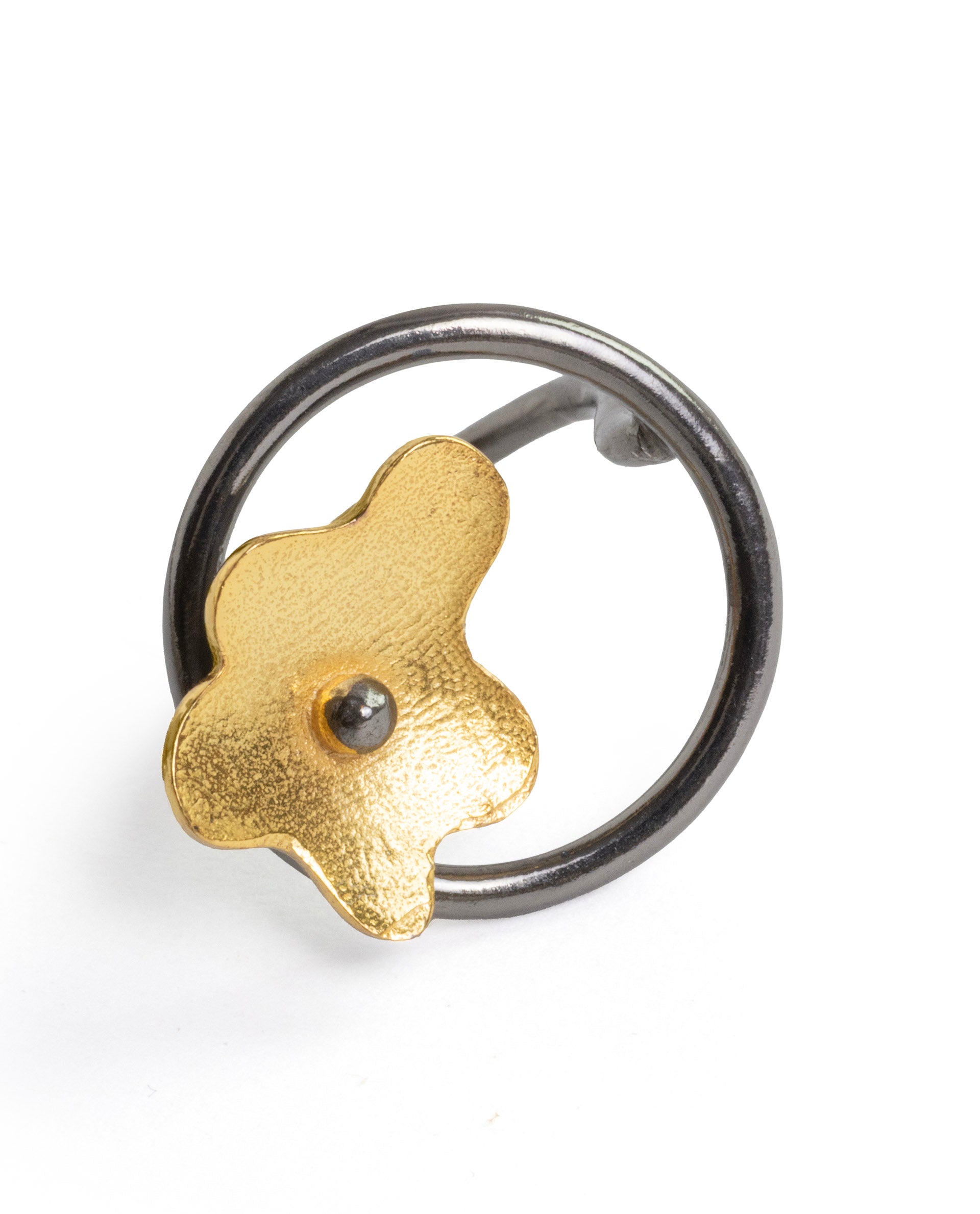 Rareism Women Flower Gold Ring