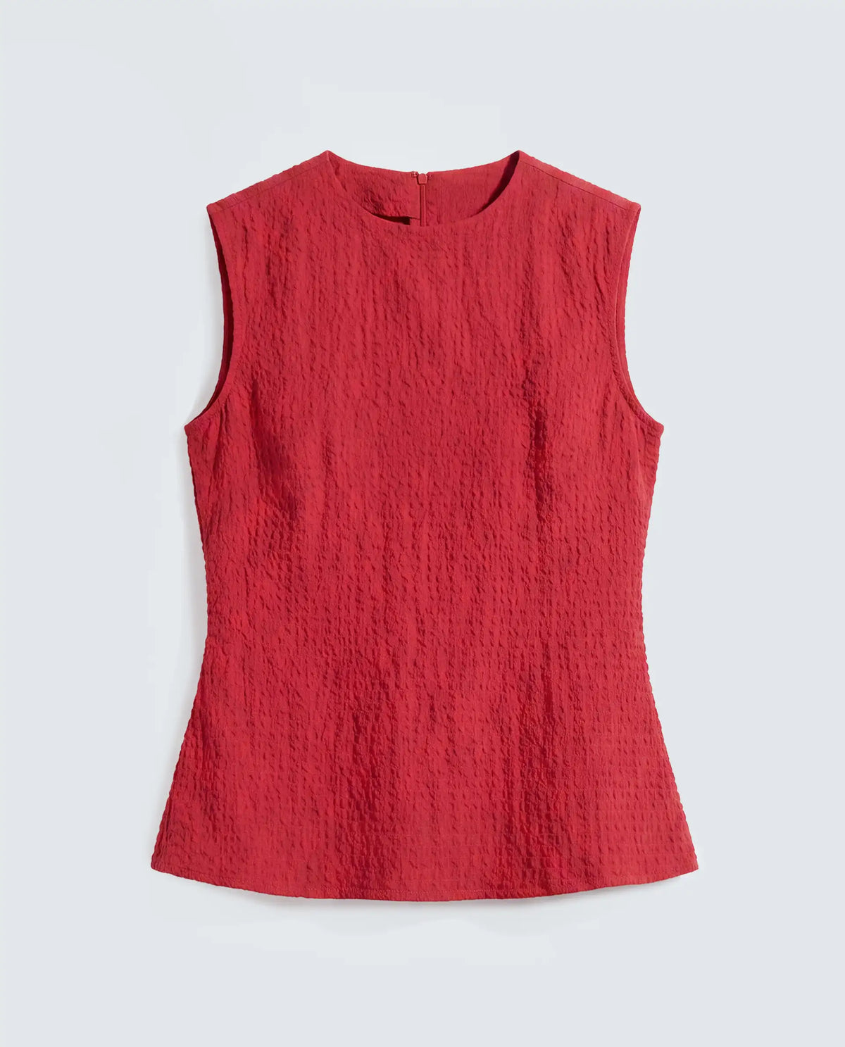 Rareism Women's Arrix Red Polyester Sleeveless Regular Fit Plain Top
