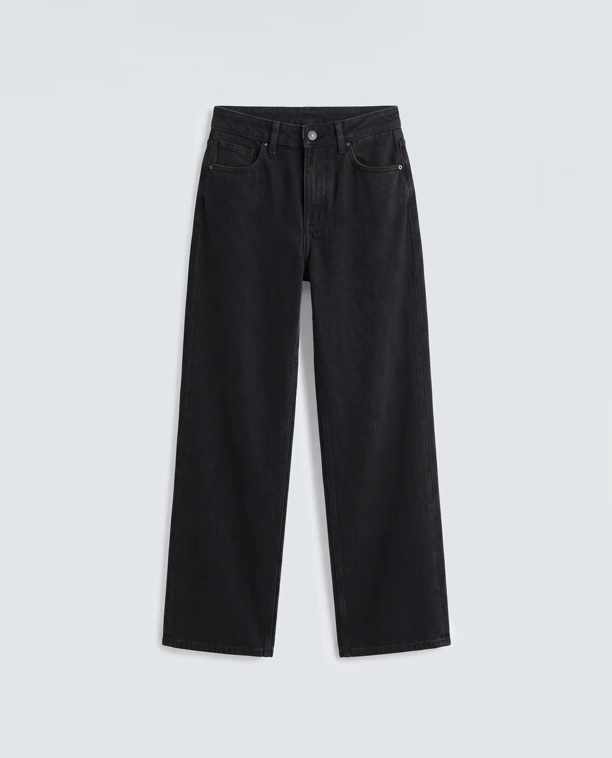 Rareism Women's Regmish Black Cotton Regular Fit Plain Jeans