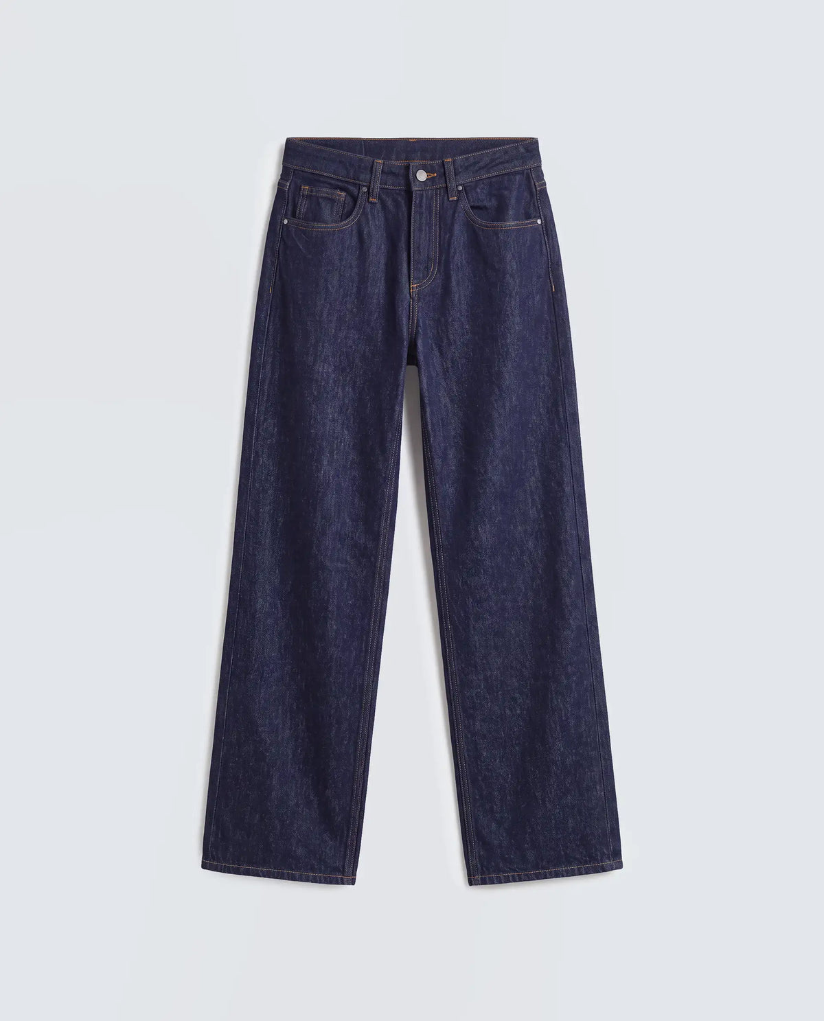 Rareism Women's Starlin Dark Navy Cotton Blend Straight Fit Plain Jeans