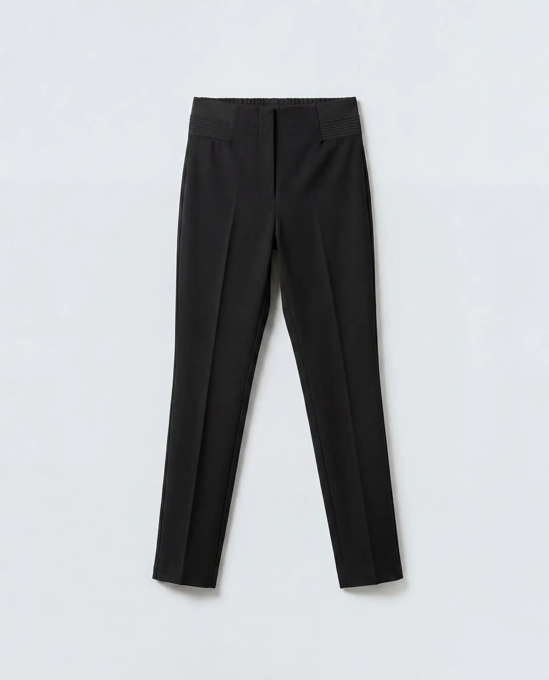 Rareism Women's Jancuro-S26 Black Viscose Blend Slim Fit Plain Trouser