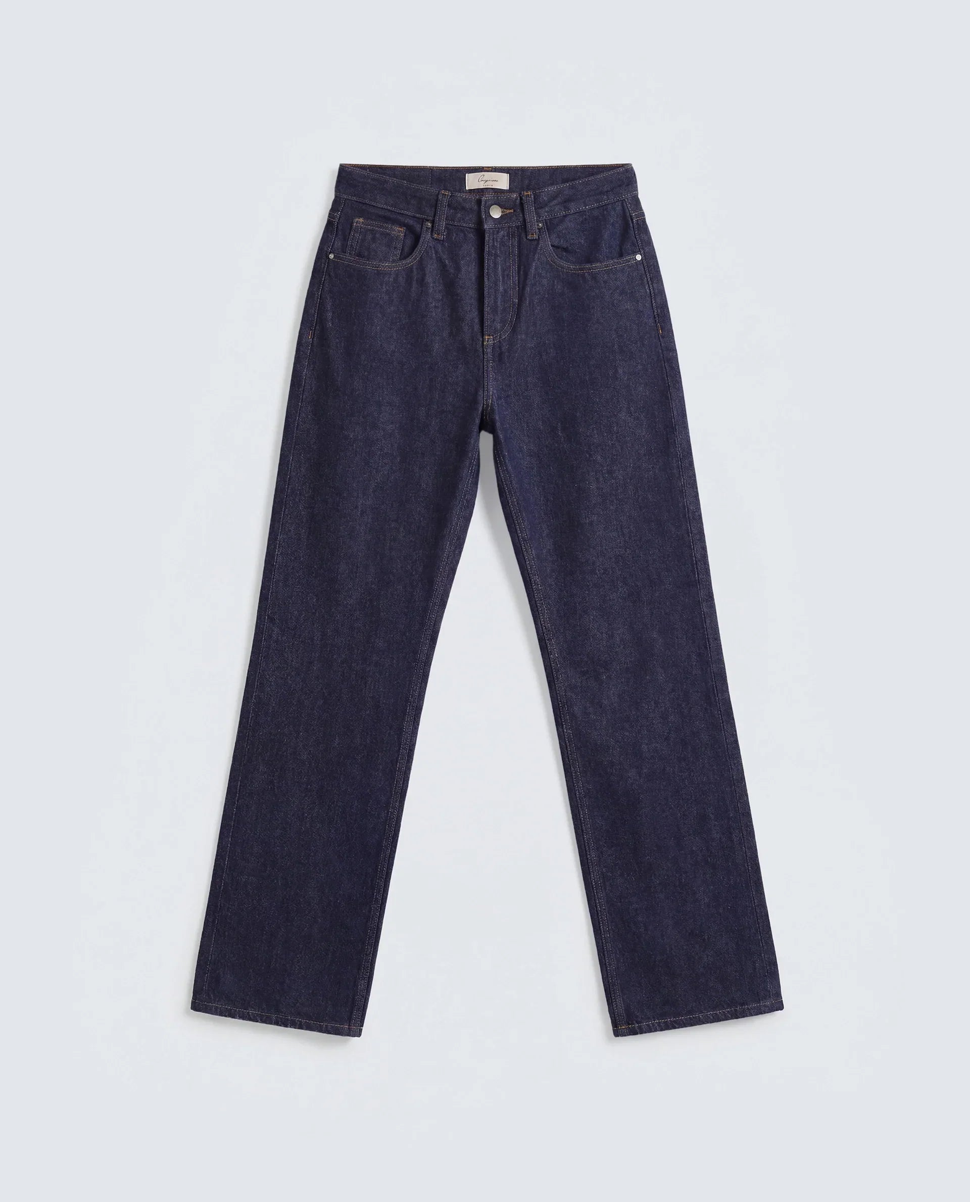 Rareism Women's Starlin Dark Navy Cotton Blend Straight Fit Plain Jeans