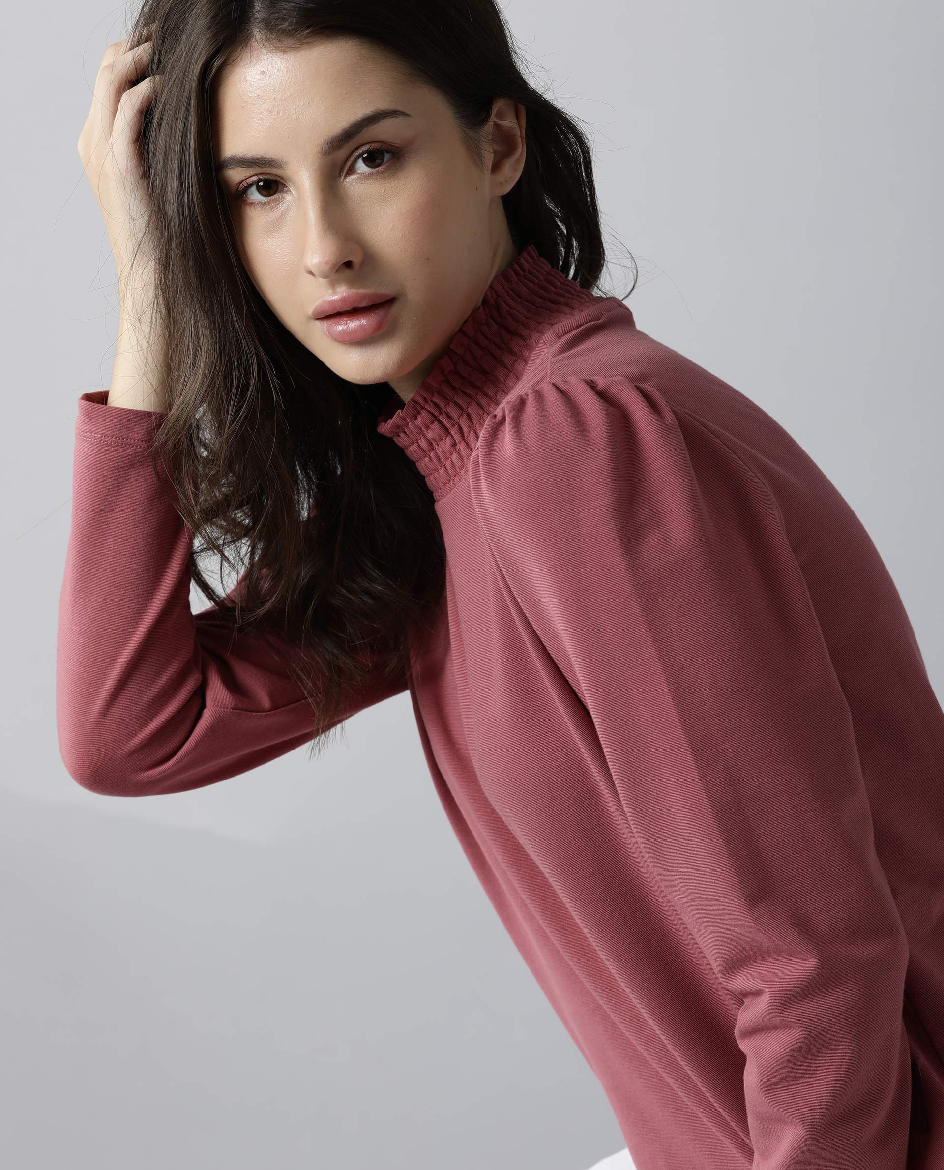 Rareism Women Spinny Pink T-Shirt Full Sleeves