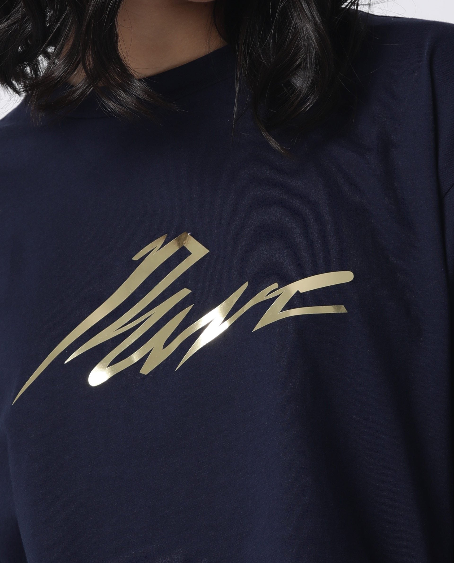 Rareism Women Niki Navy T-Shirt Short Sleeves