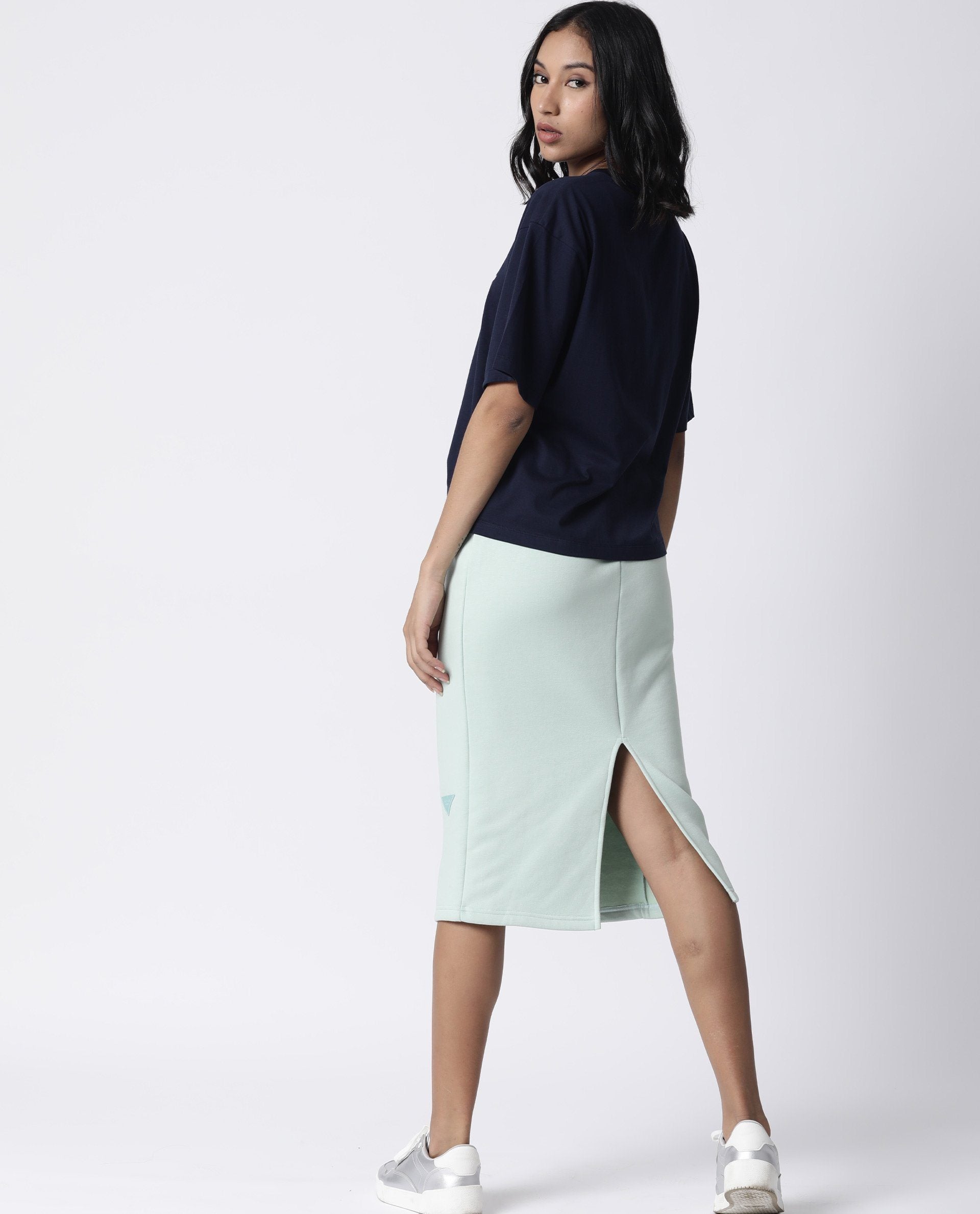 Rareism Women Niki Navy T-Shirt Short Sleeves