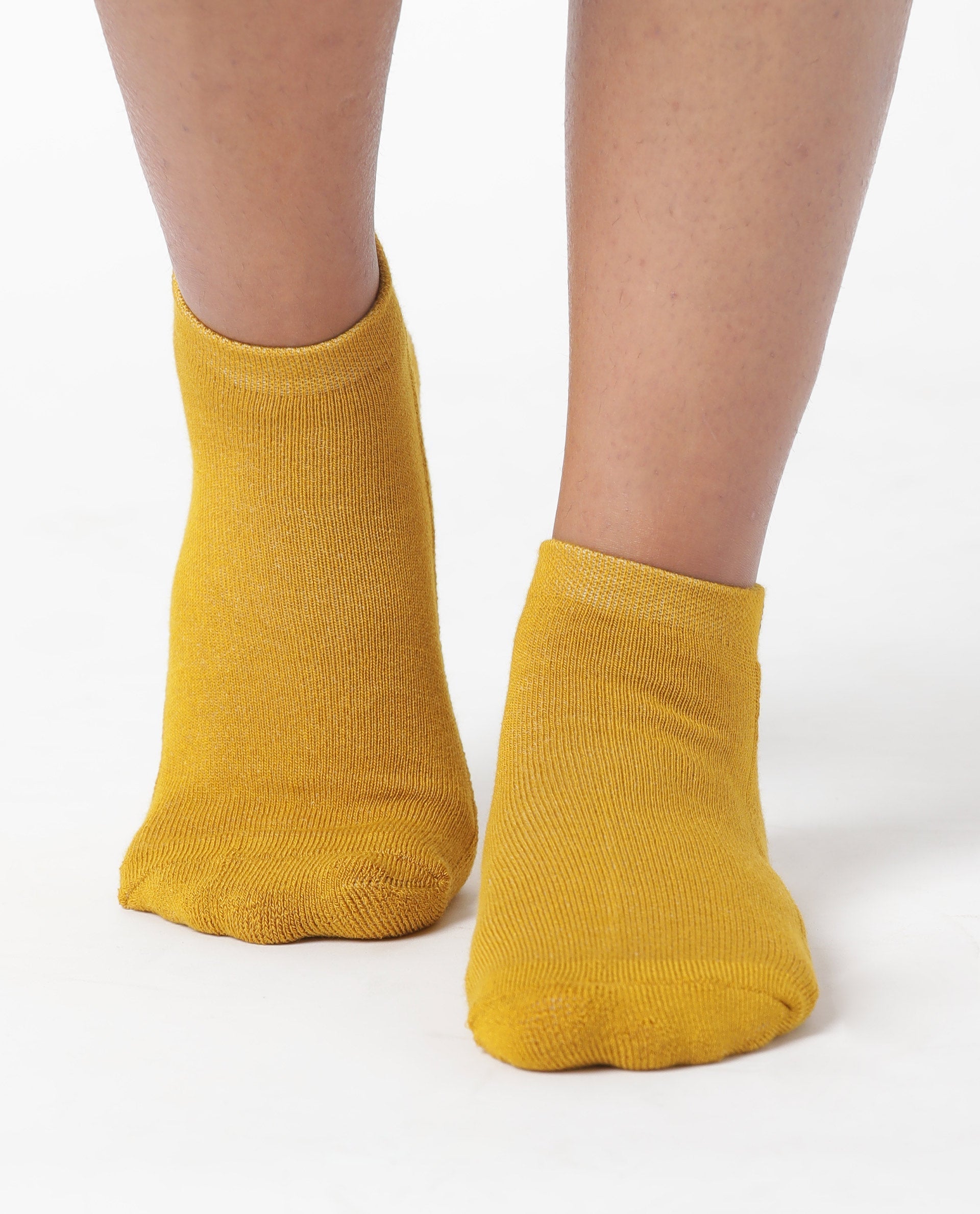 Rareism Womens Socks Mustard Organic Bamboo Fabric Low Ankle