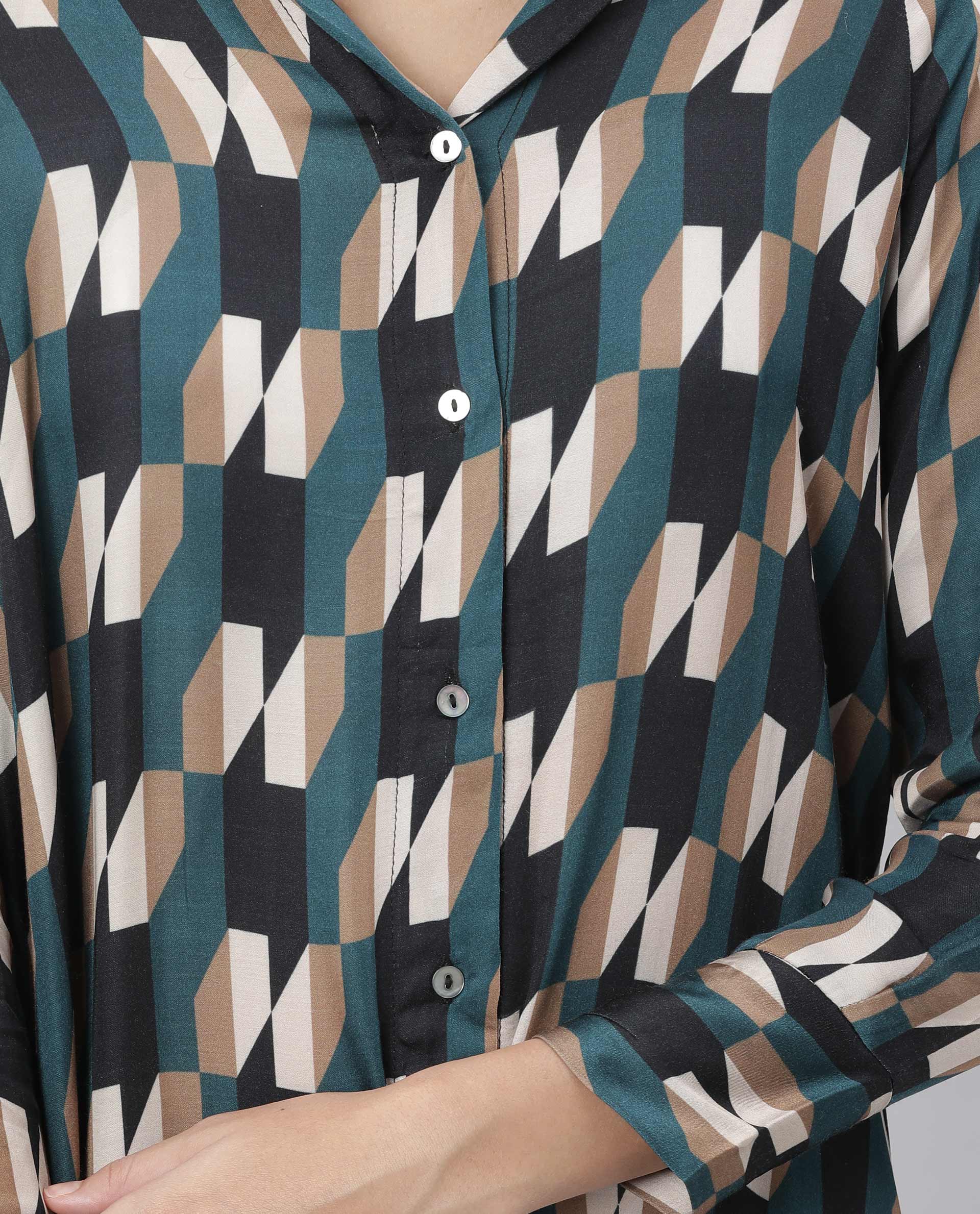 Rareism Womens Satarry Black Dress Modal Fabric Regular Fit Full Sleeve Collared Neck