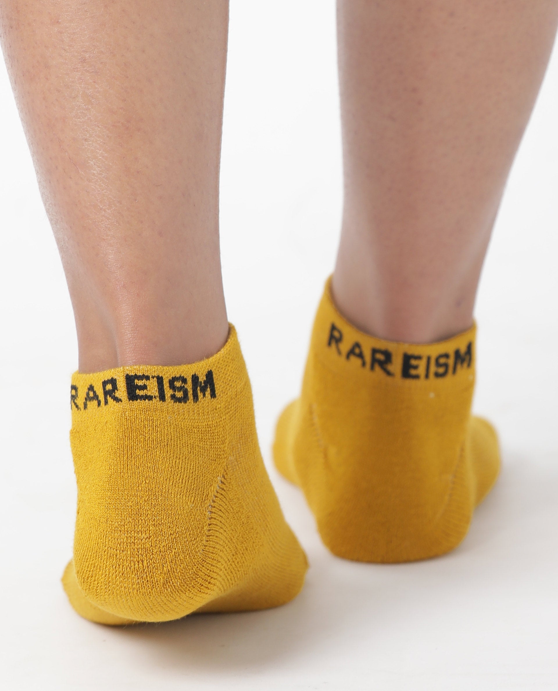 Rareism Womens Socks Mustard Organic Bamboo Fabric Low Ankle