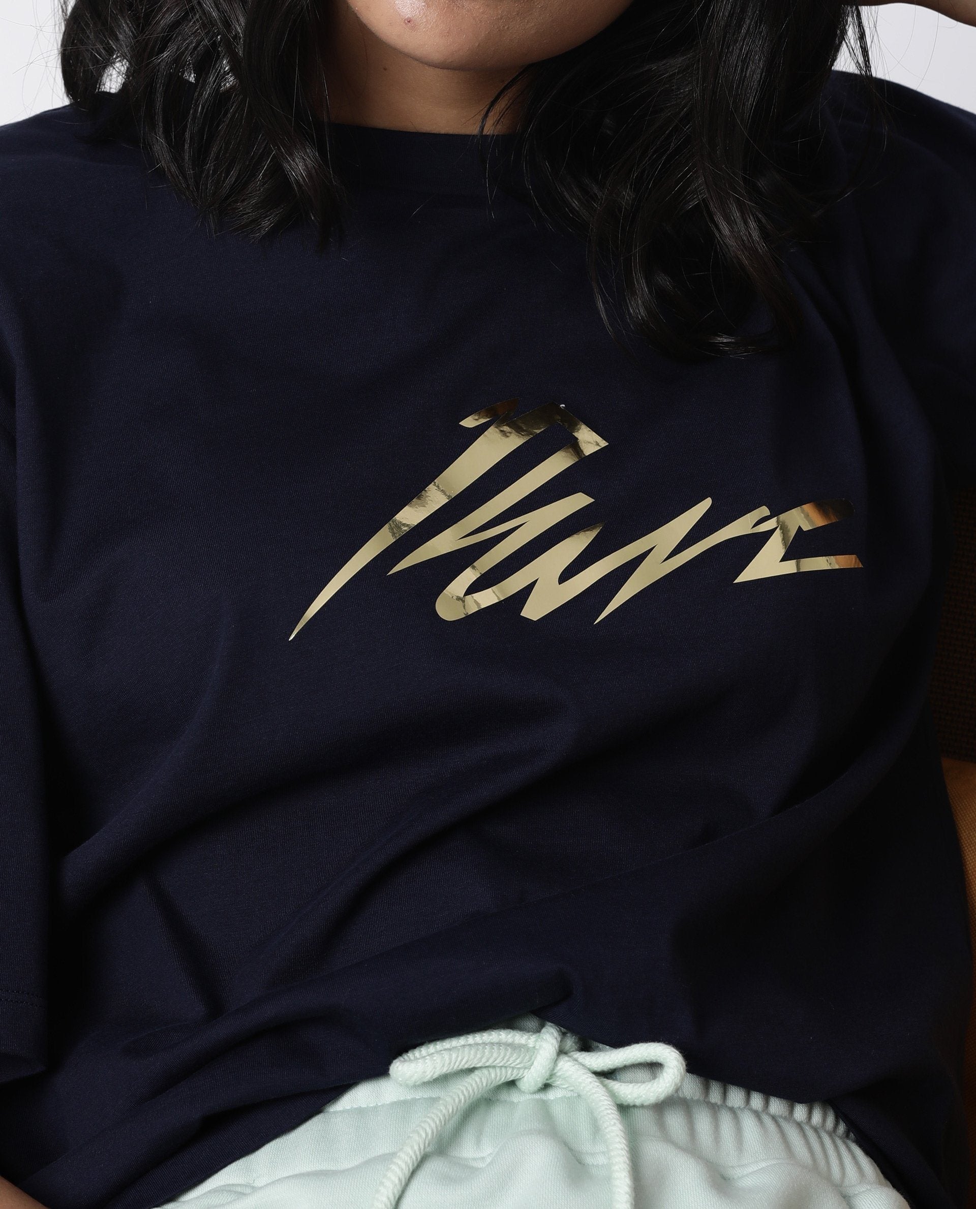 Rareism Women Niki Navy T-Shirt Short Sleeves