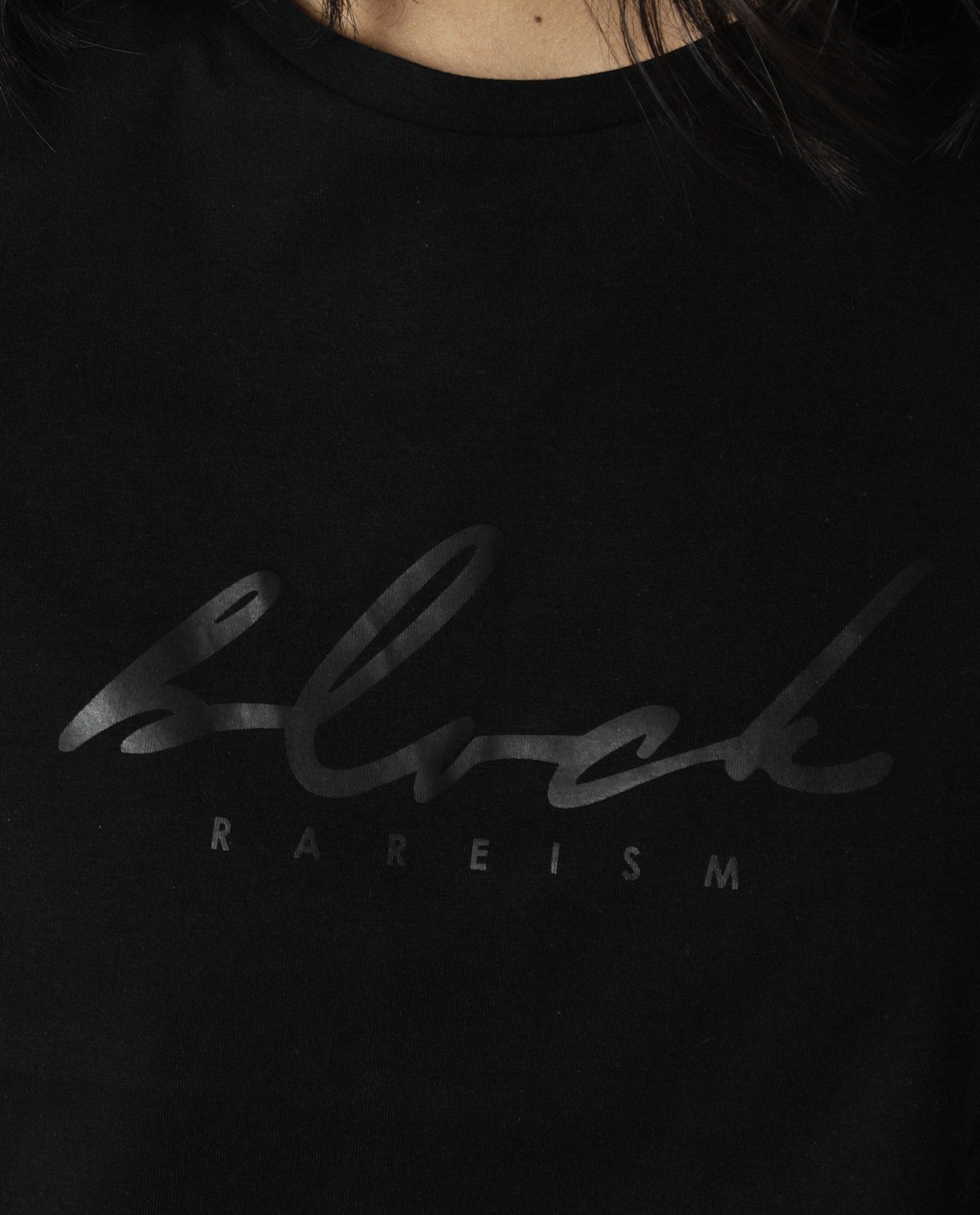 Rareism Women Darker Black T-Shirt Short Sleeves