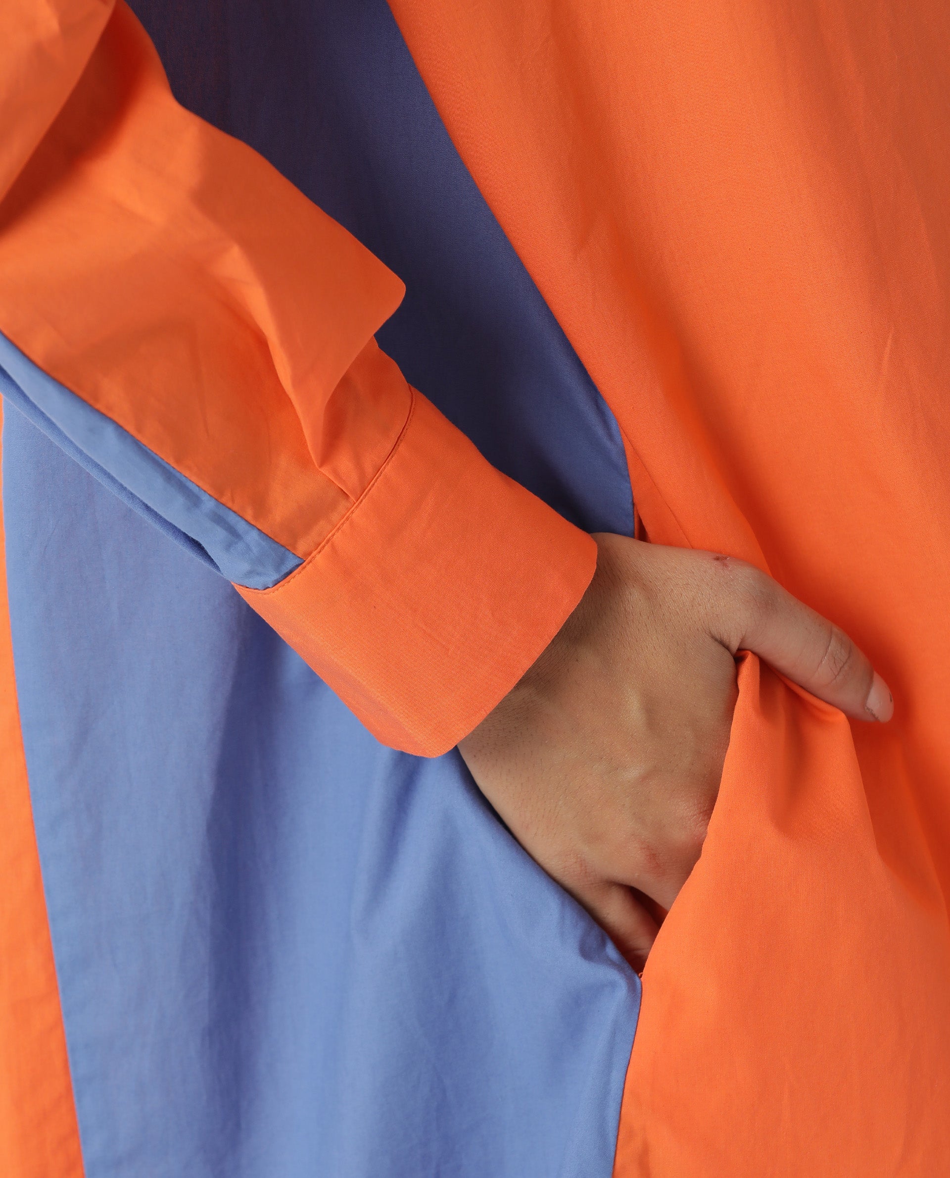Rareism Women Tally Orange Lapel Collar Full Sleeves Front Full Button Closure Placket And Pockets Mini Dress