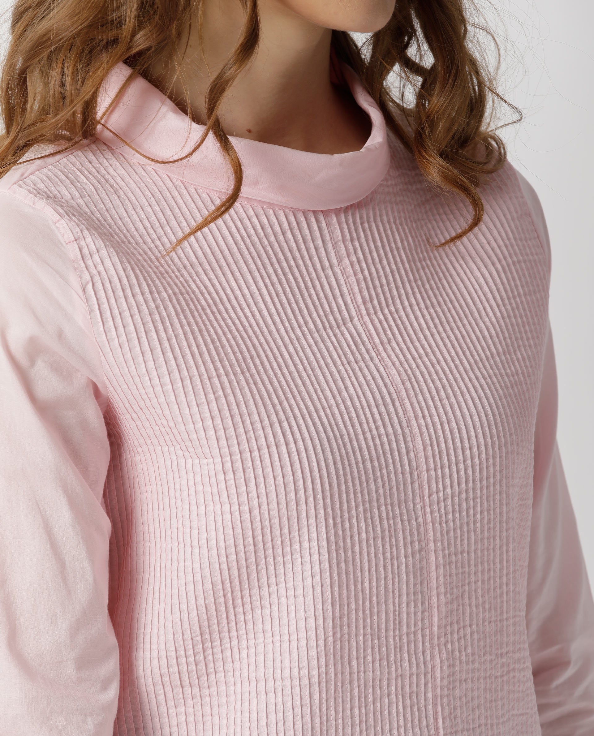 Rareism Women Pins Pink Top Full Sleeves Solid