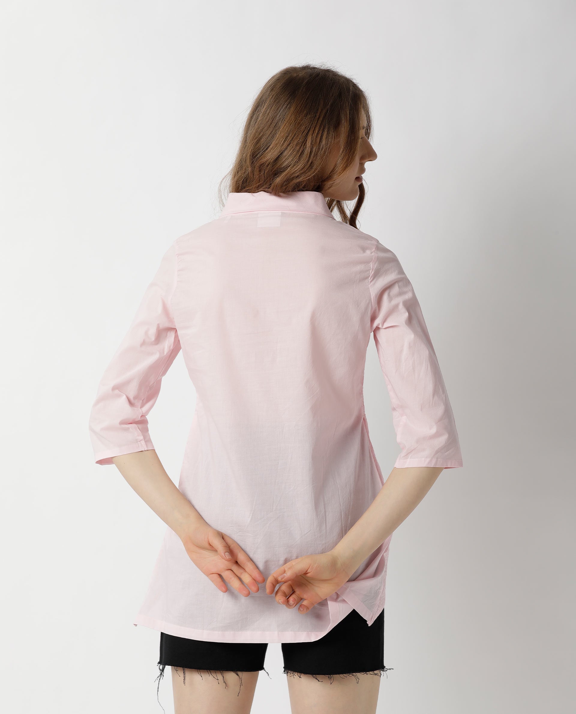 Rareism Women Pins Pink Top Full Sleeves Solid