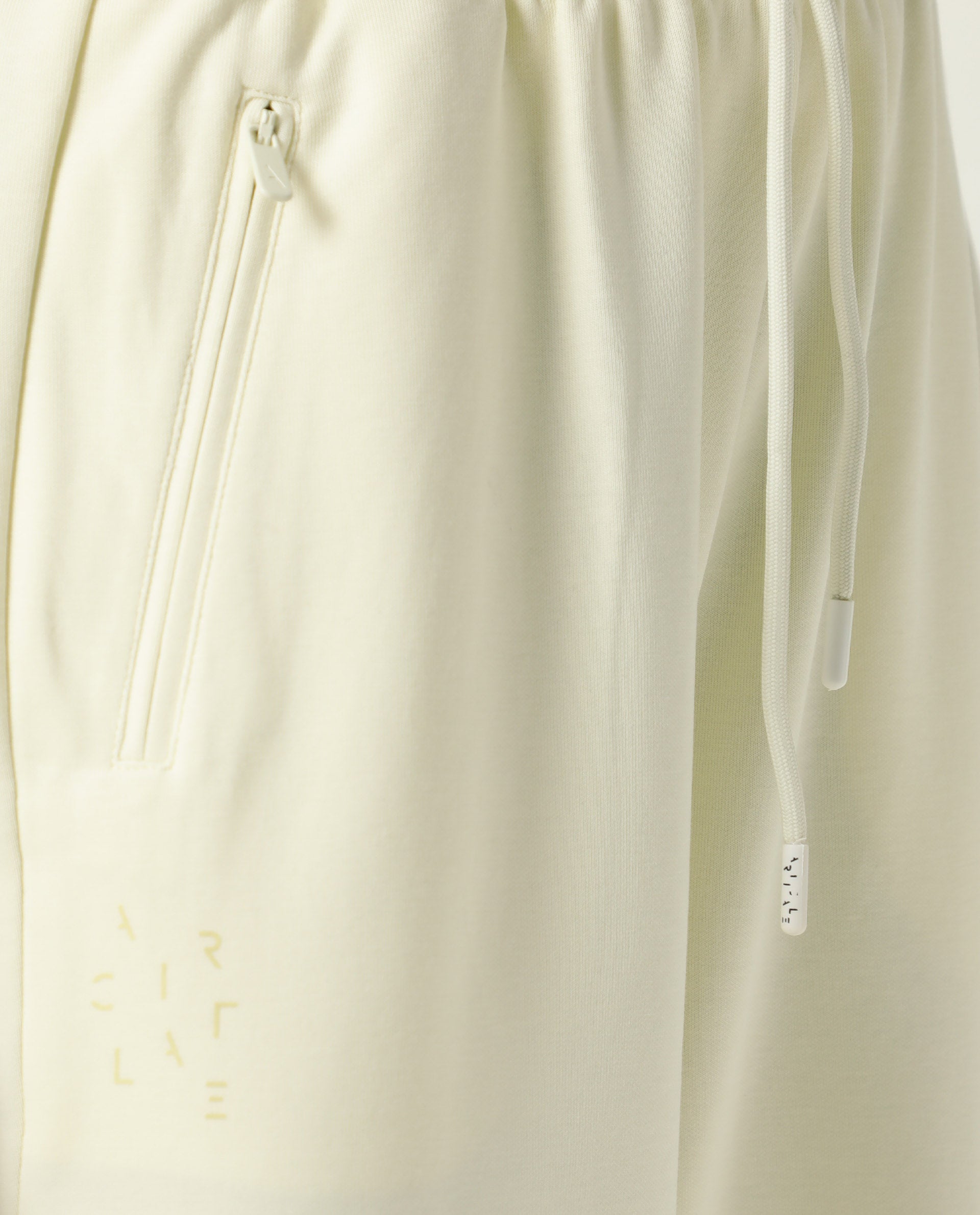 Rareism Women Capsule Light Yellow Cotton Blend Fabric Relaxed Fit Solid Mid Rise Ankle Length Track Pant